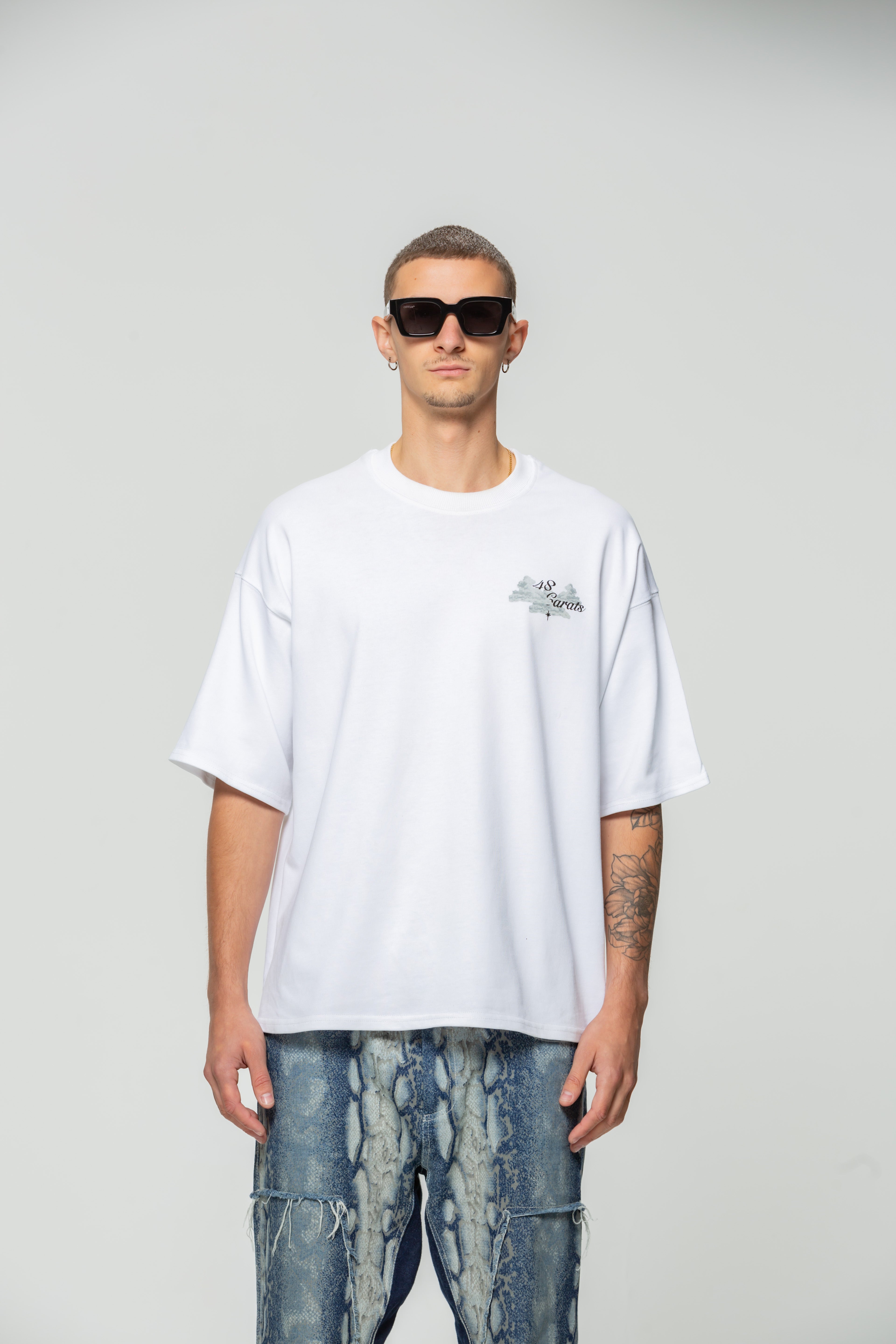 T-shirt Blanc Cloud in the sky