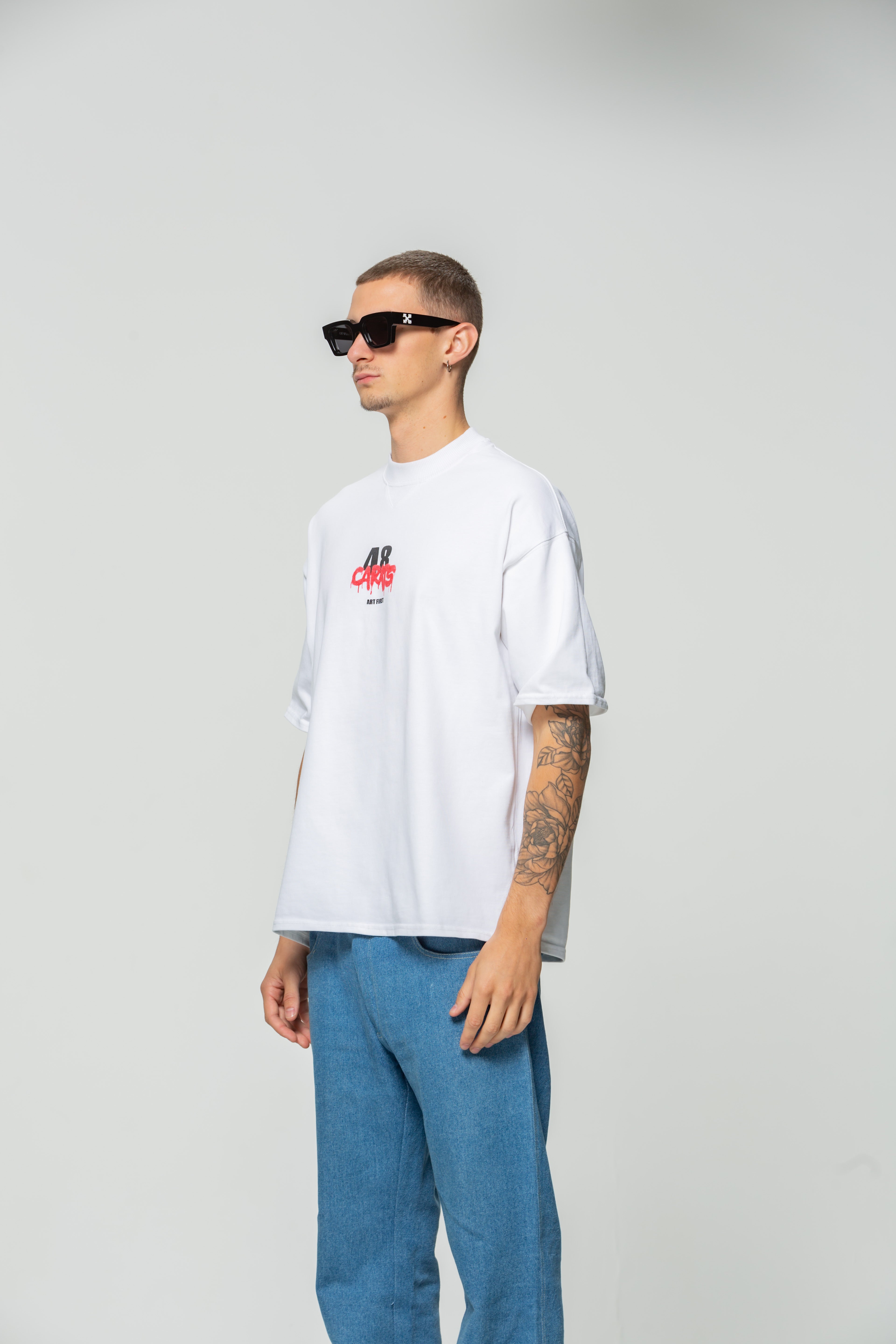 T-shirt Blanc Art First