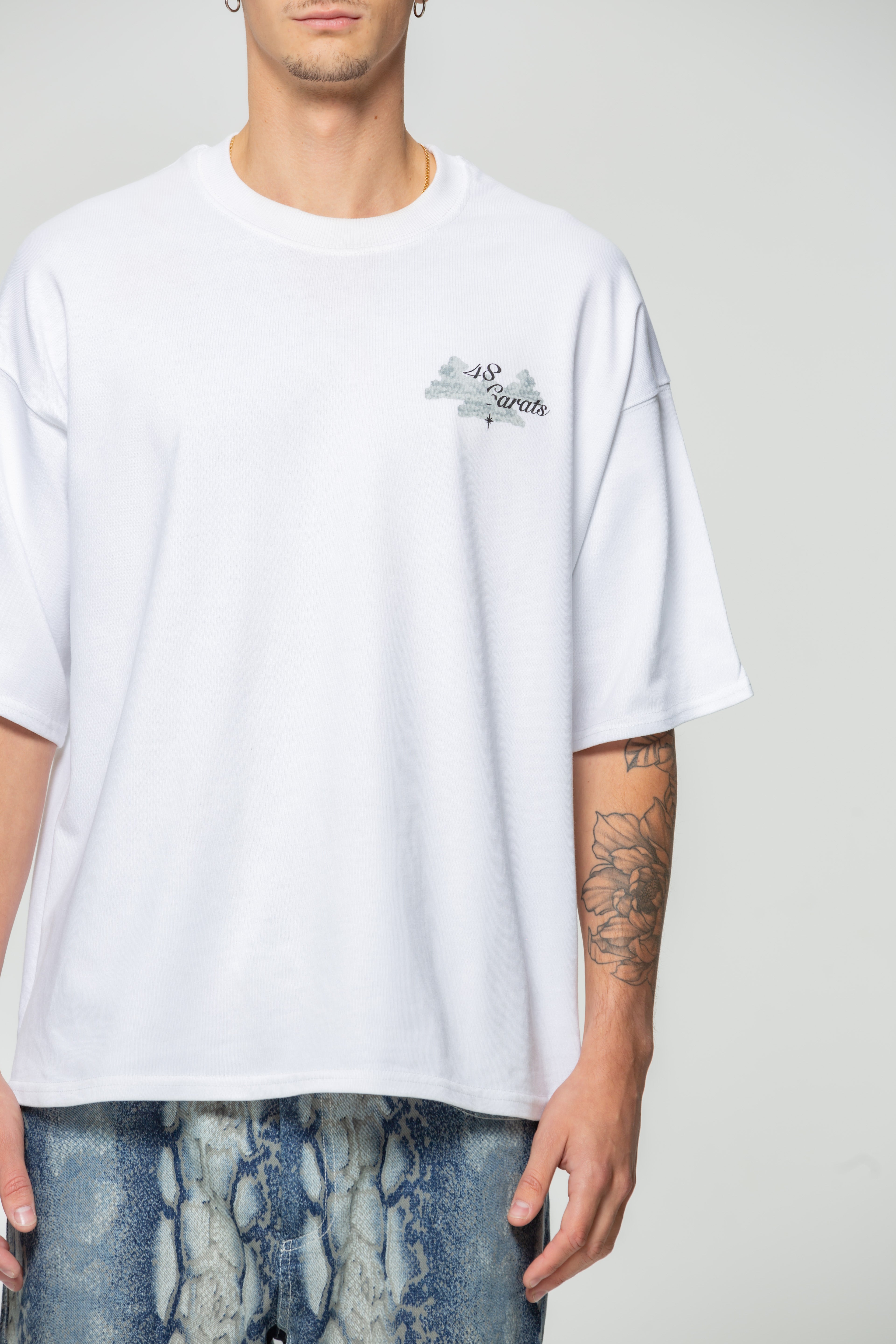 T-shirt Blanc Cloud in the sky