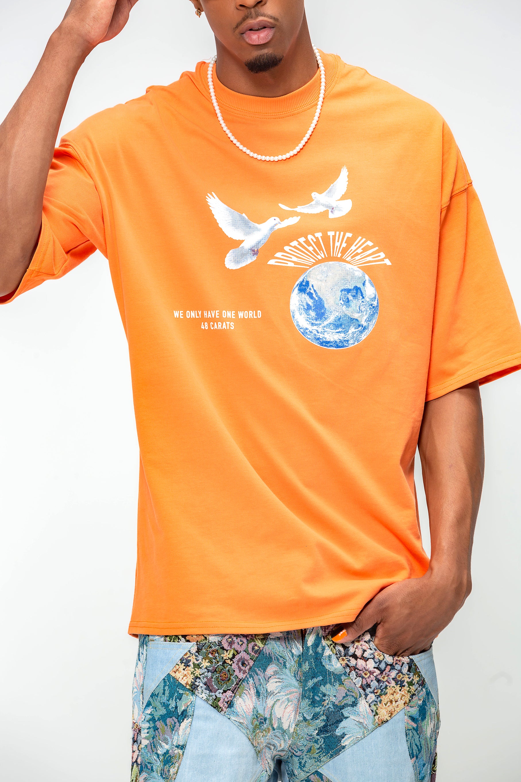 T-shirt Orange Protect The Heart