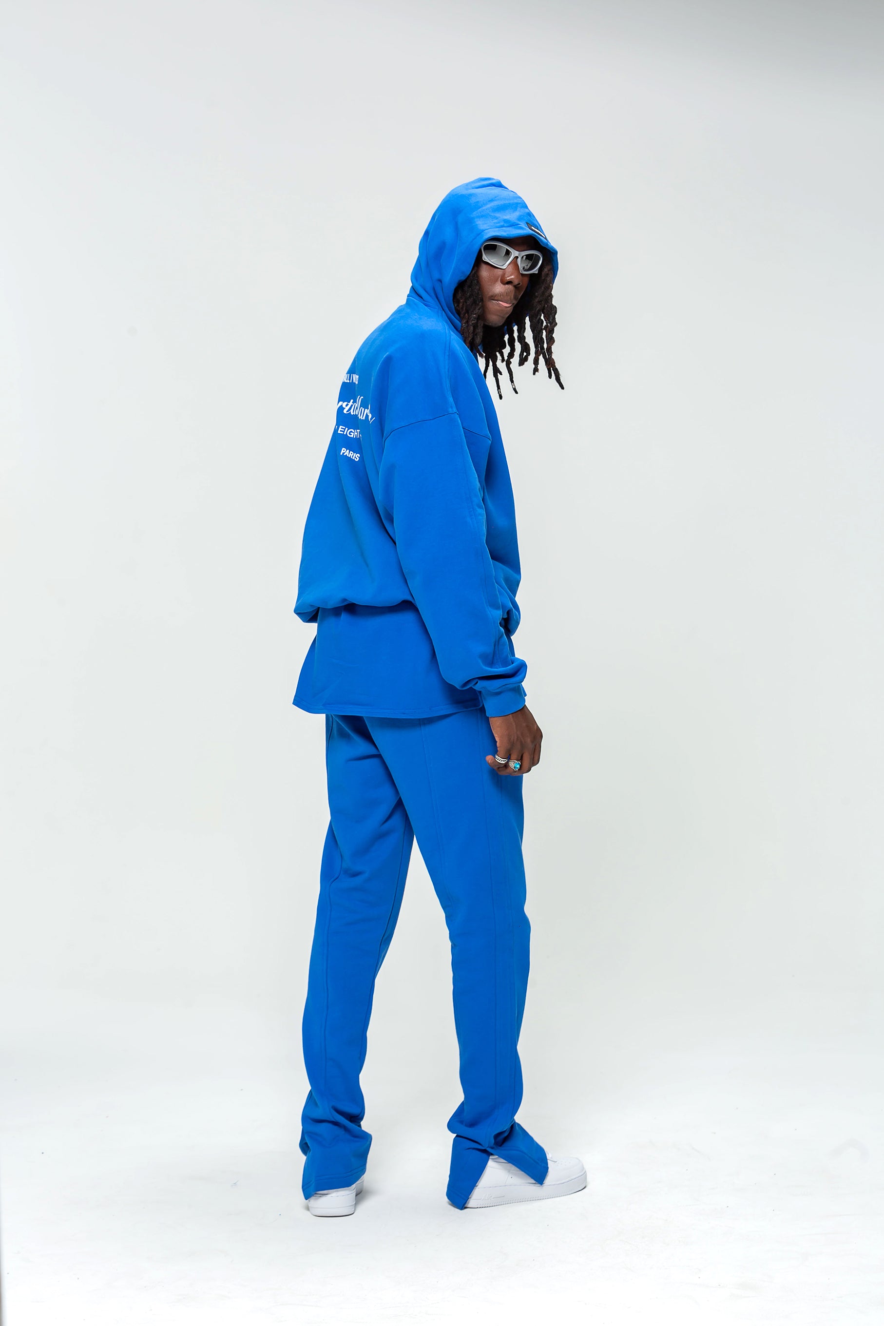 Sweat Capuche Bleu Roi Immortal Marble