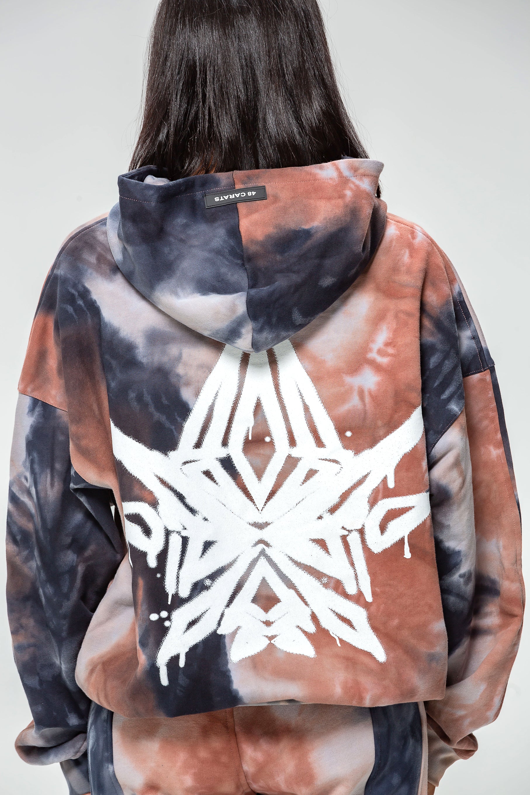 Sweat Capuche Tie and Dye Logo DIamant