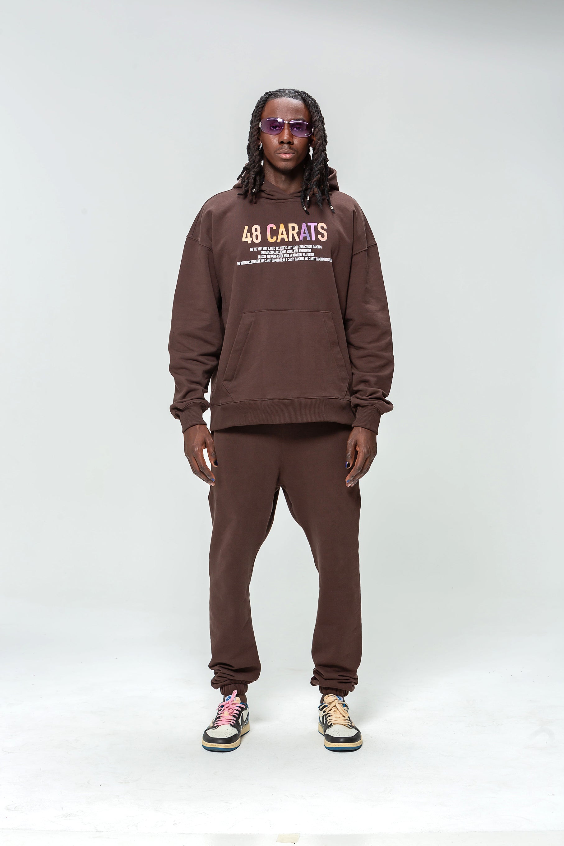 Sweat Capuche Marron VVS