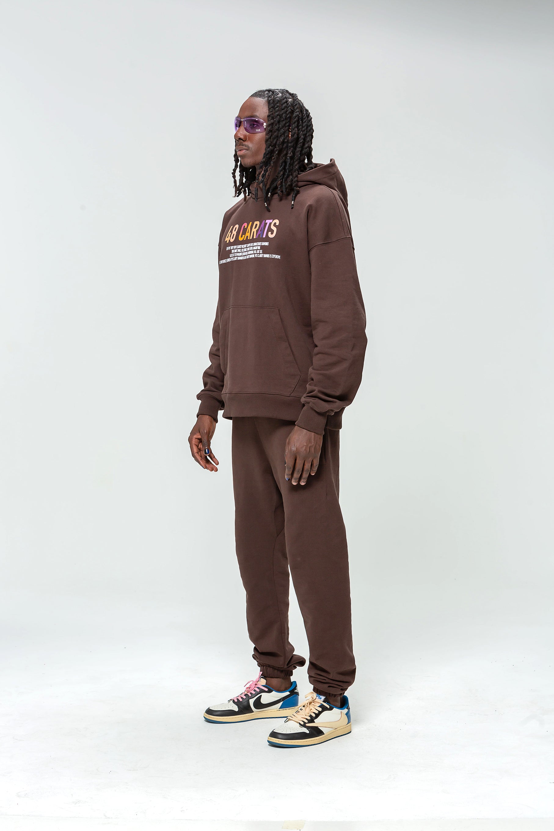 Sweat Capuche Marron VVS