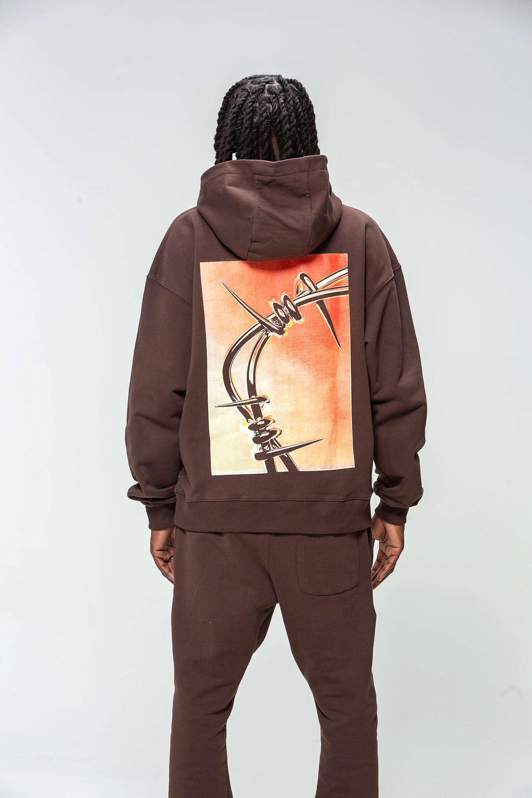 Sweat Capuche Marron VVS