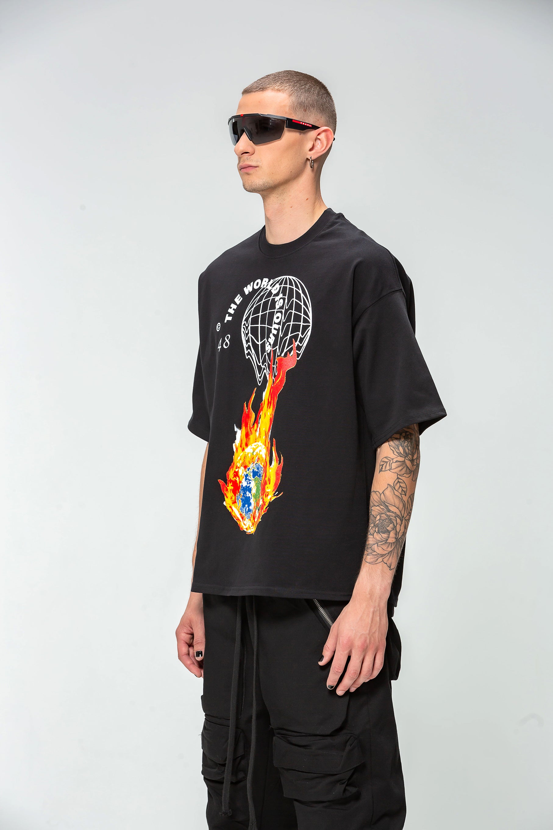 T-shirt Noir Fire Earth