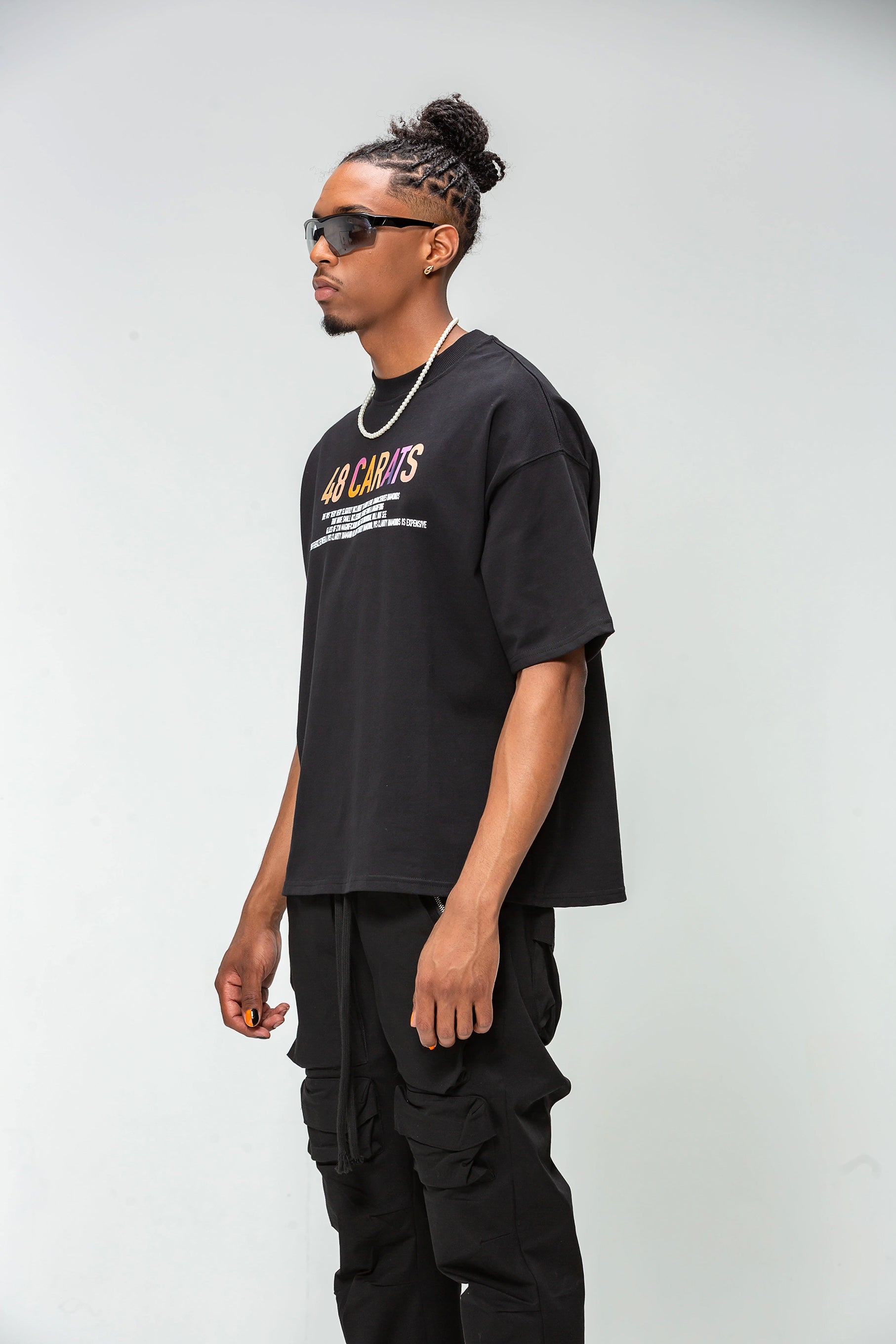T-shirt Noir 48 Carats multicolore VVS