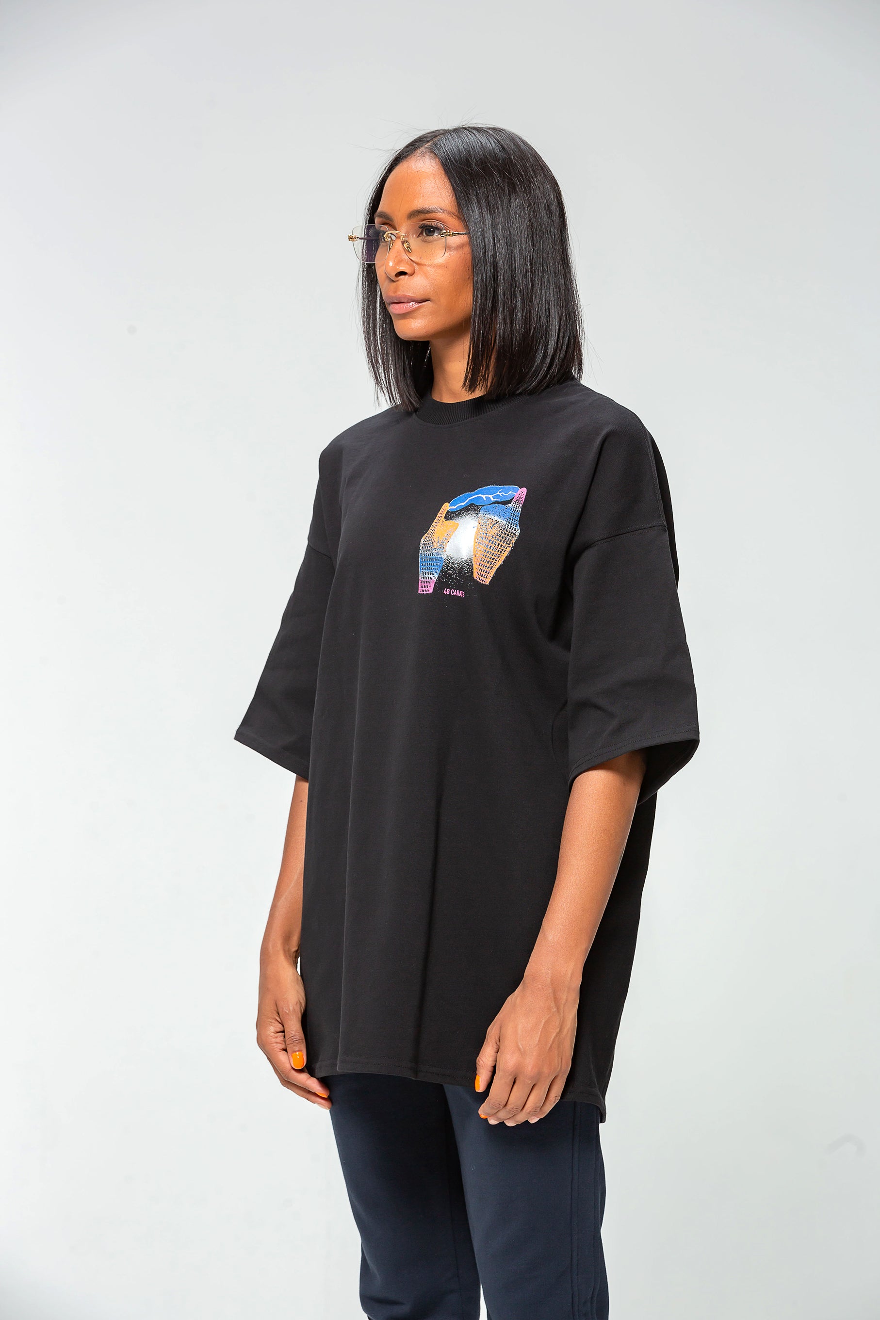 T-shirt Noir World control