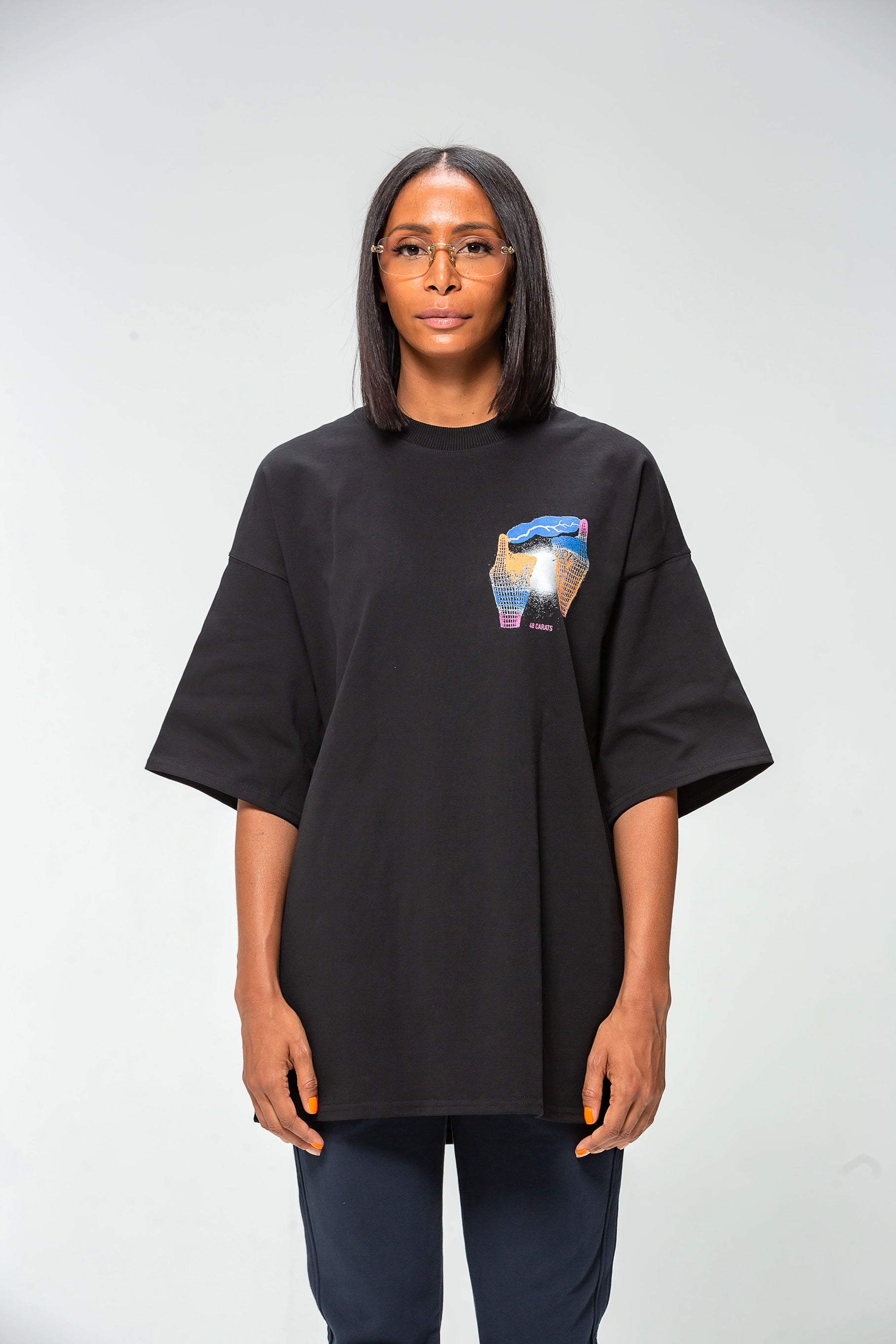 T-shirt Noir World control
