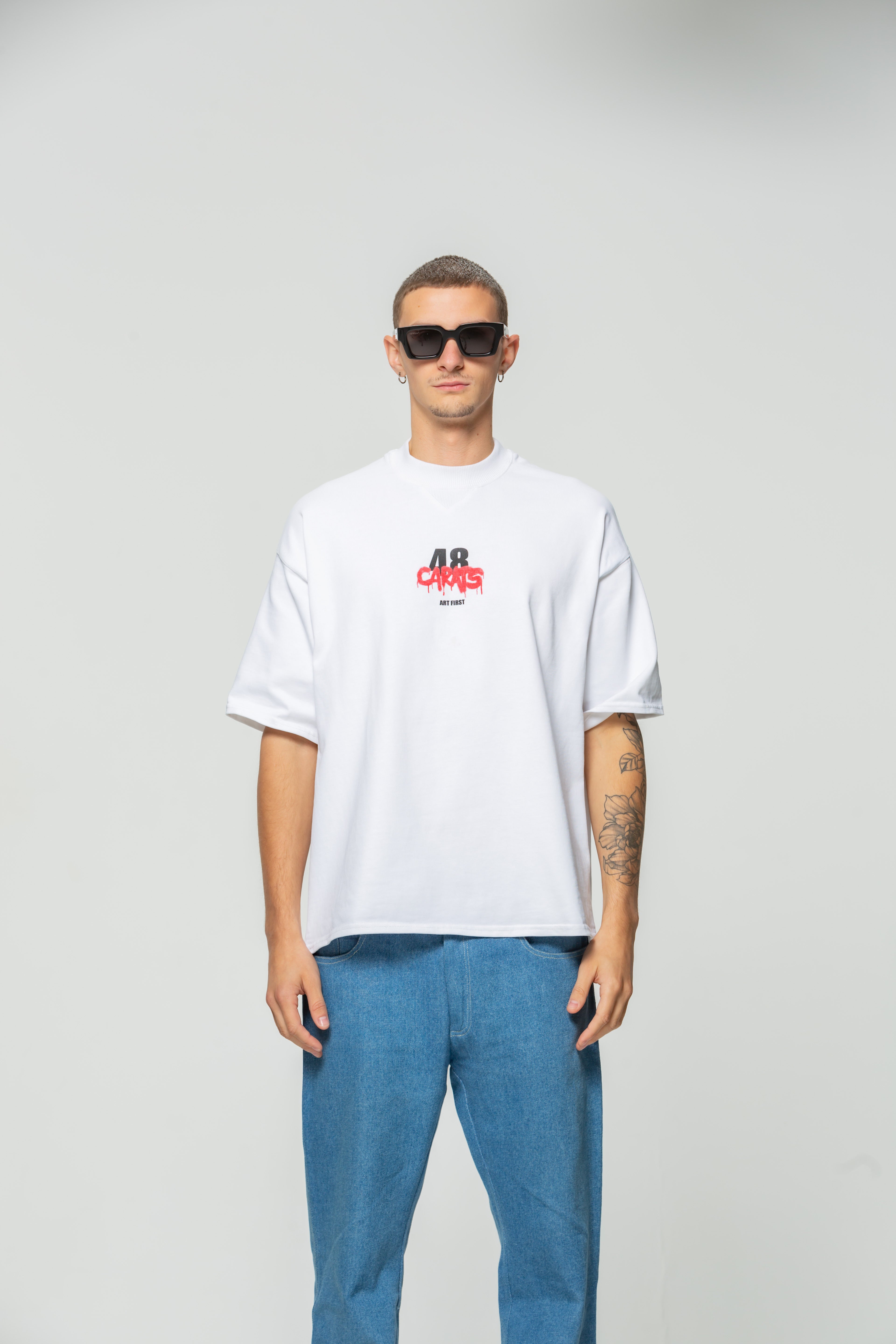 T-shirt Blanc Art First