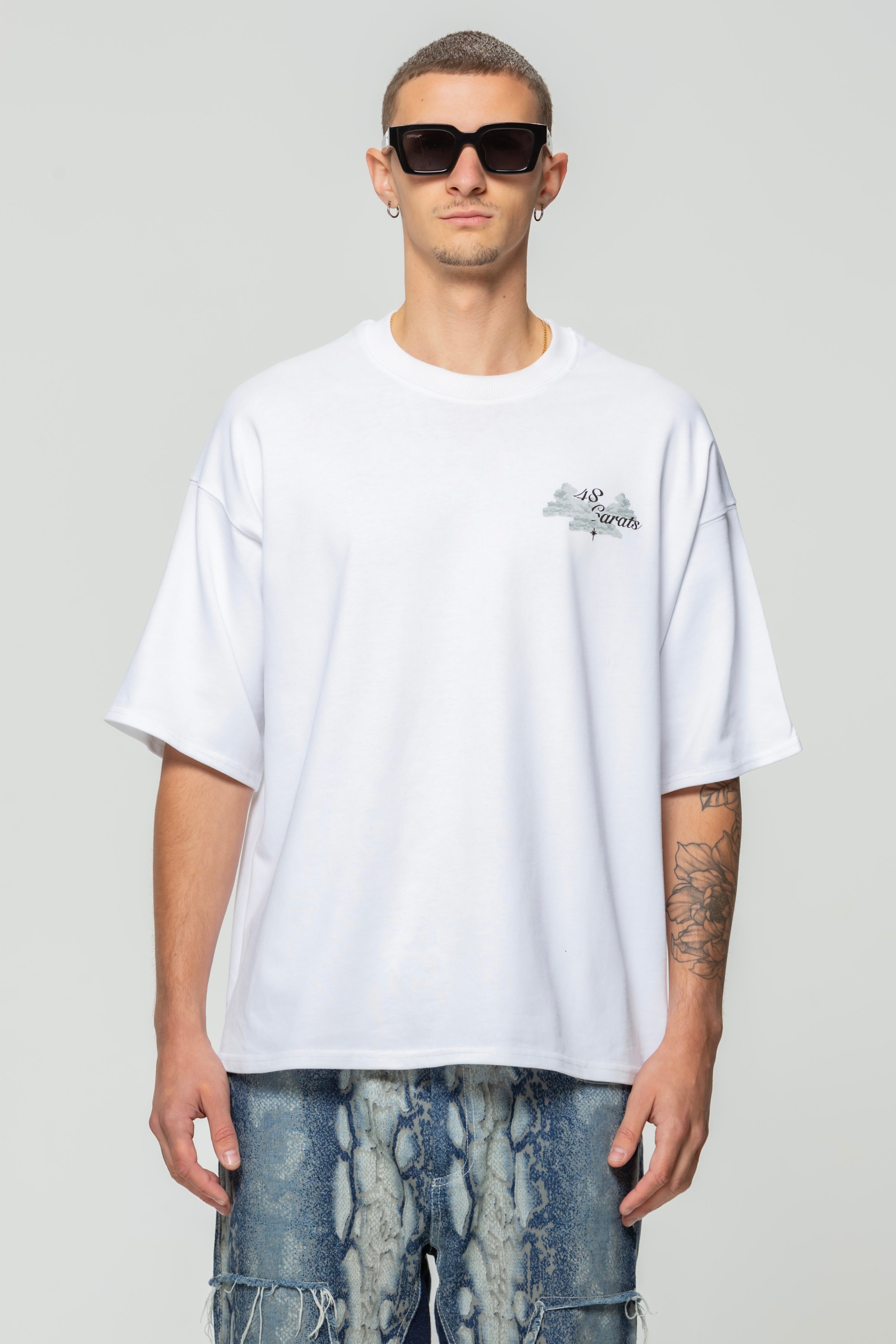 T-shirt Blanc Cloud in the sky