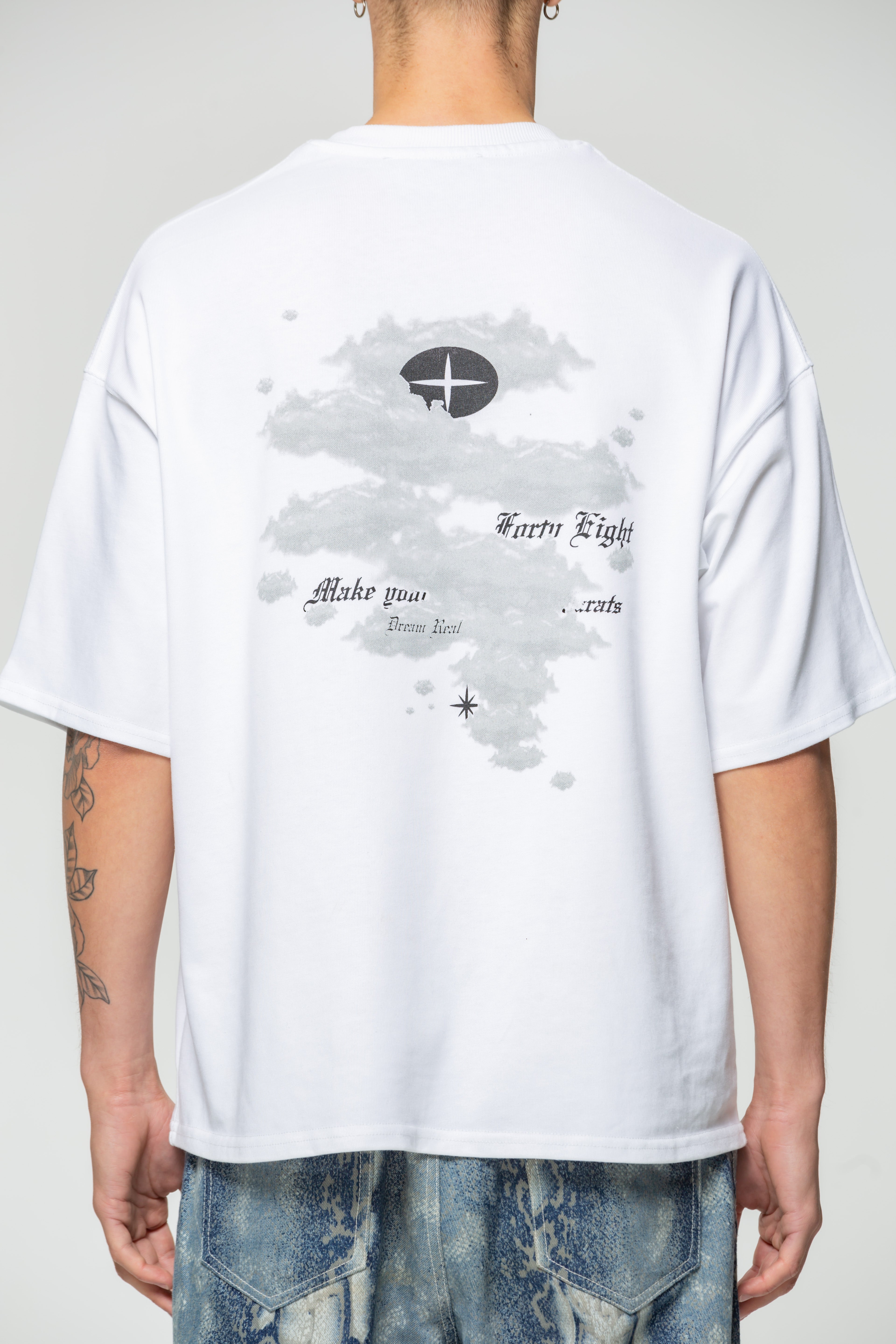 T-shirt Blanc Cloud in the sky