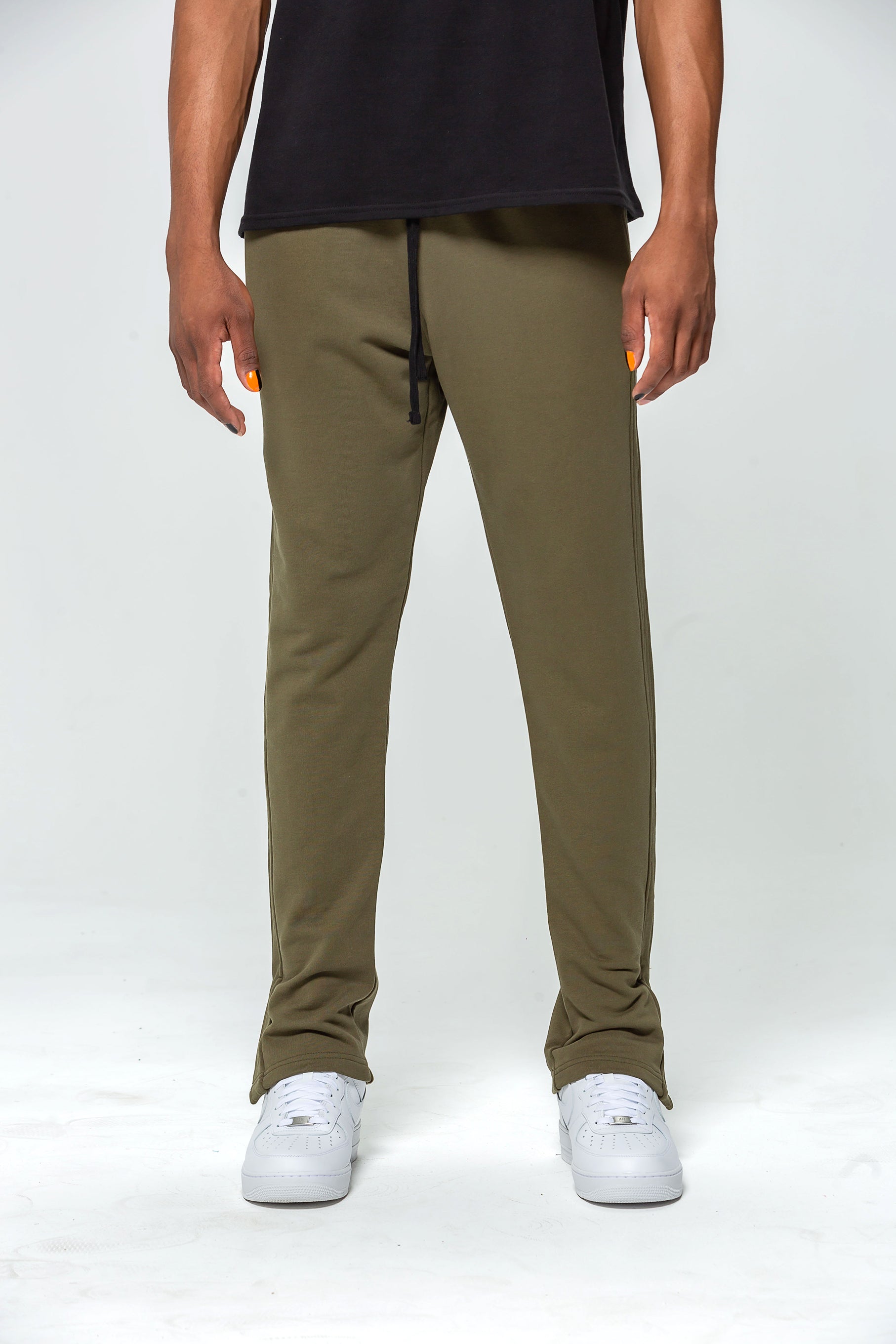 Khaki Slot Jogging Bottoms