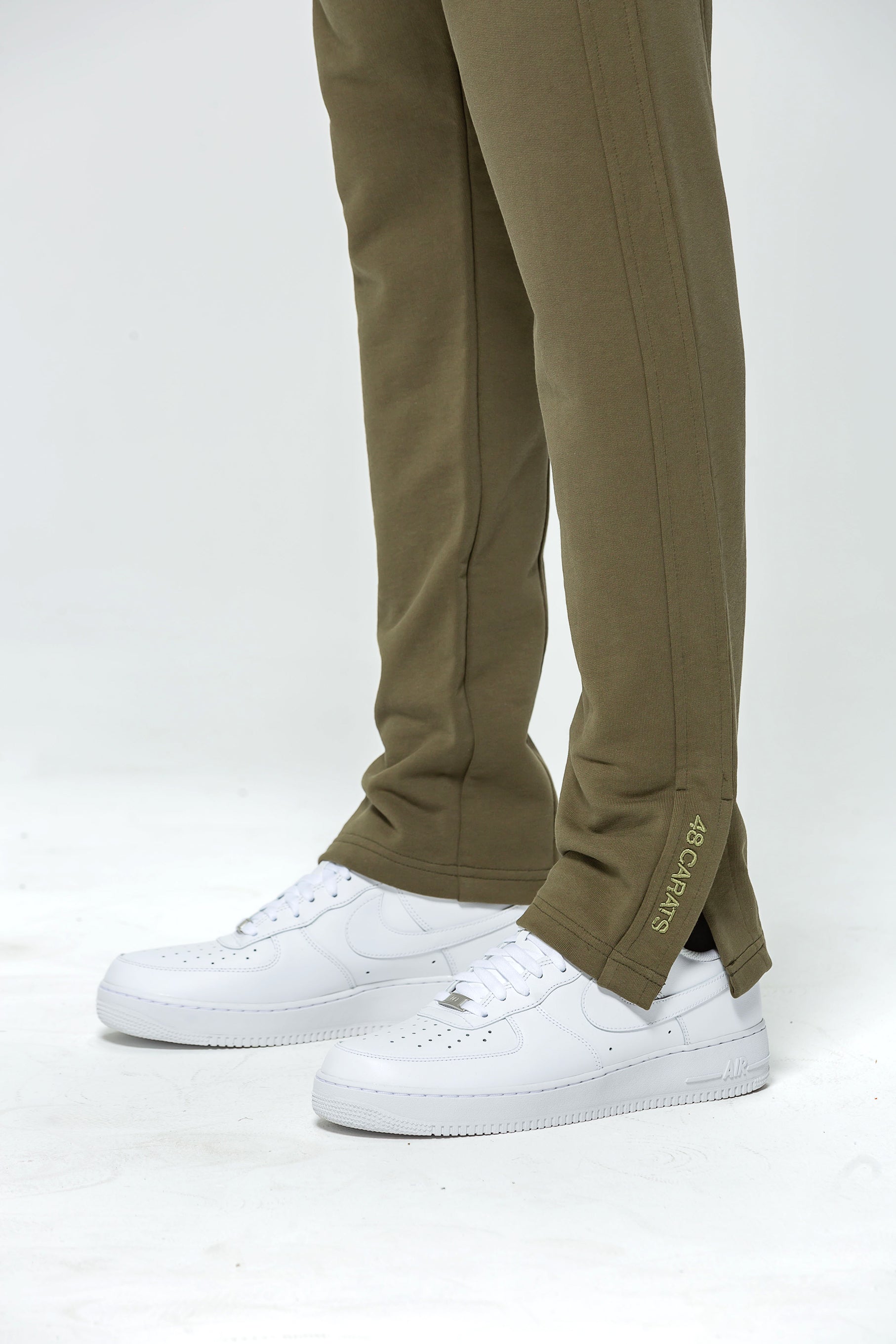 Khaki Slot Jogging Bottoms