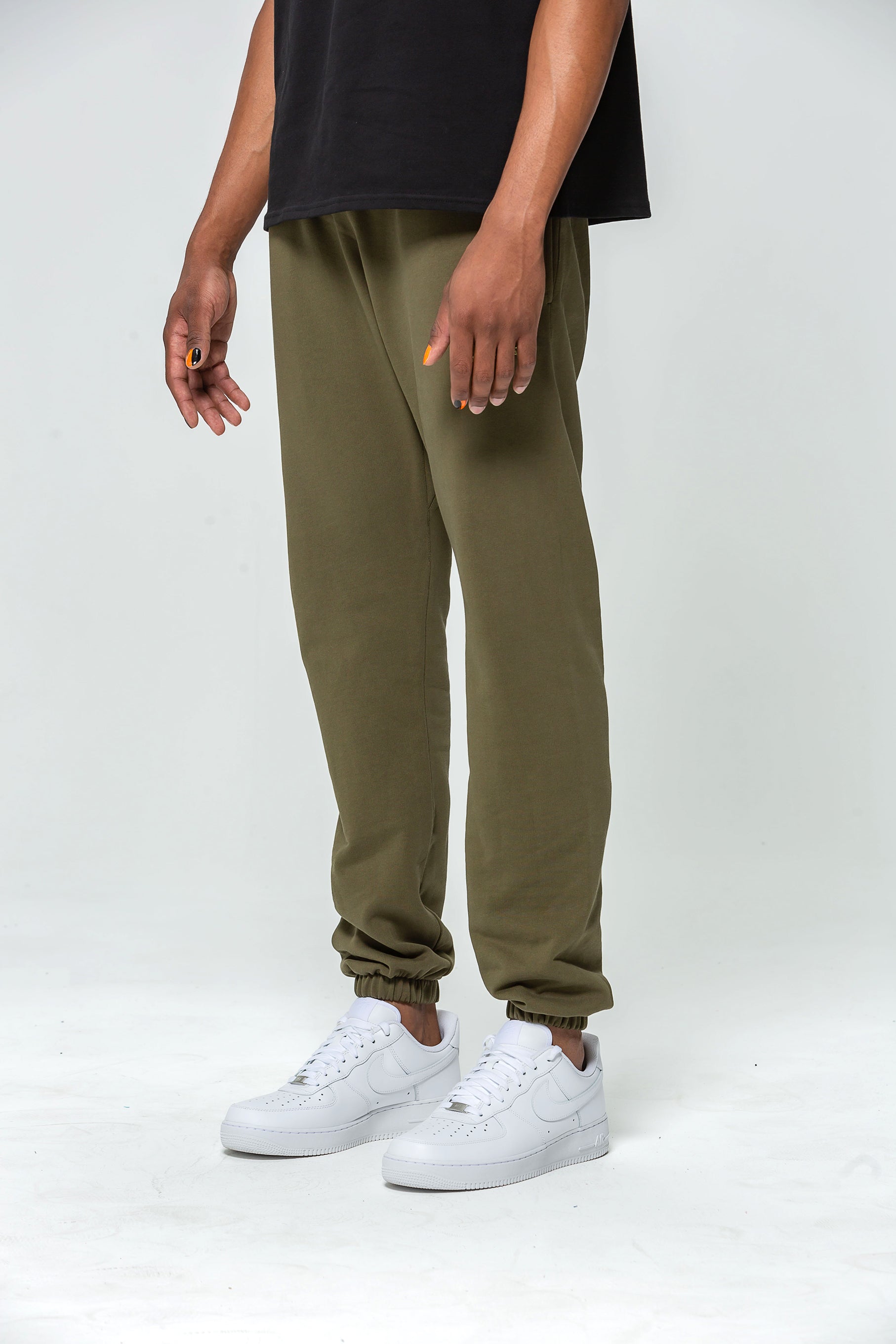 Khaki Embroidered Logo Jogging Bottoms