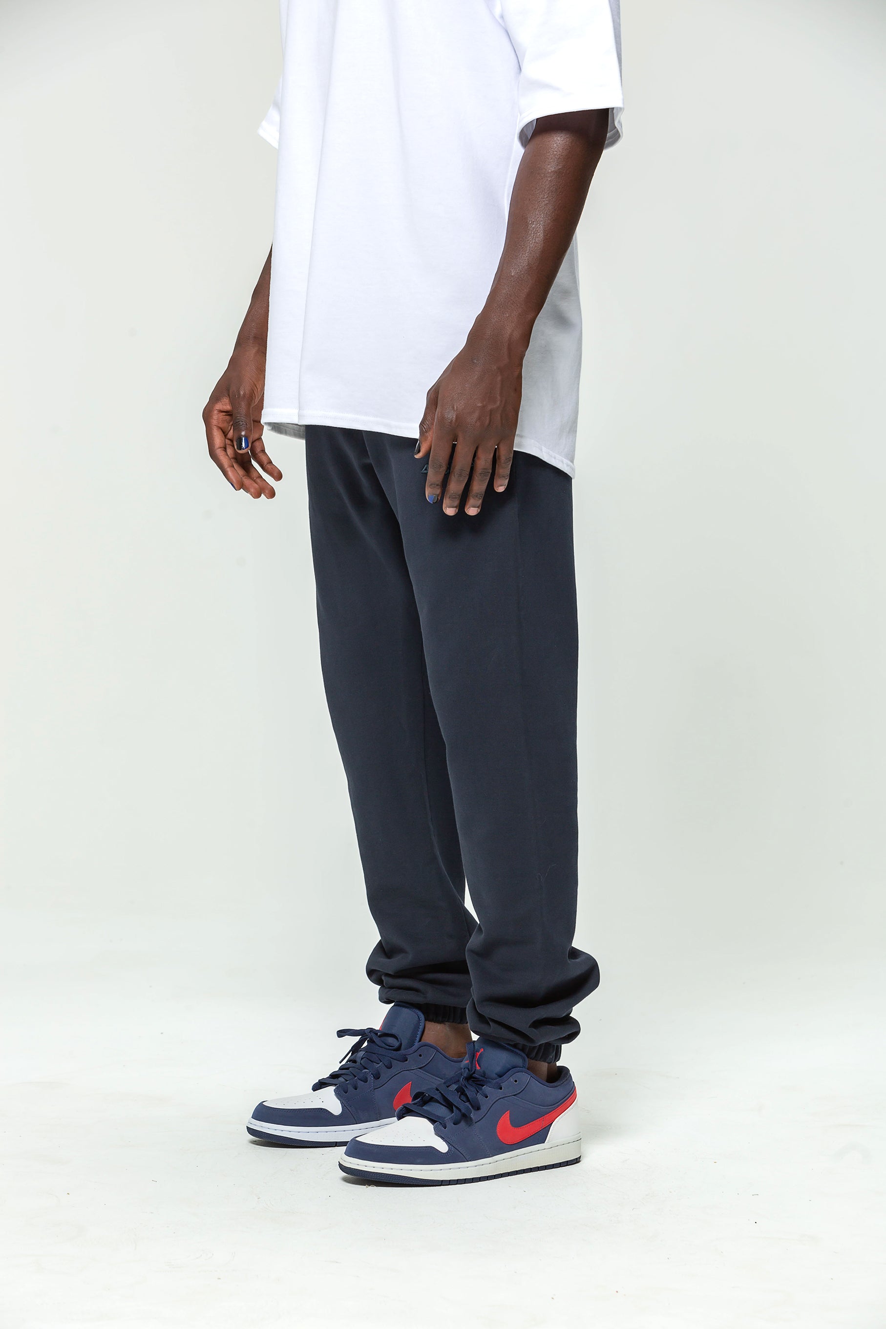 Navy Embroidered Logo Jogging Bottoms