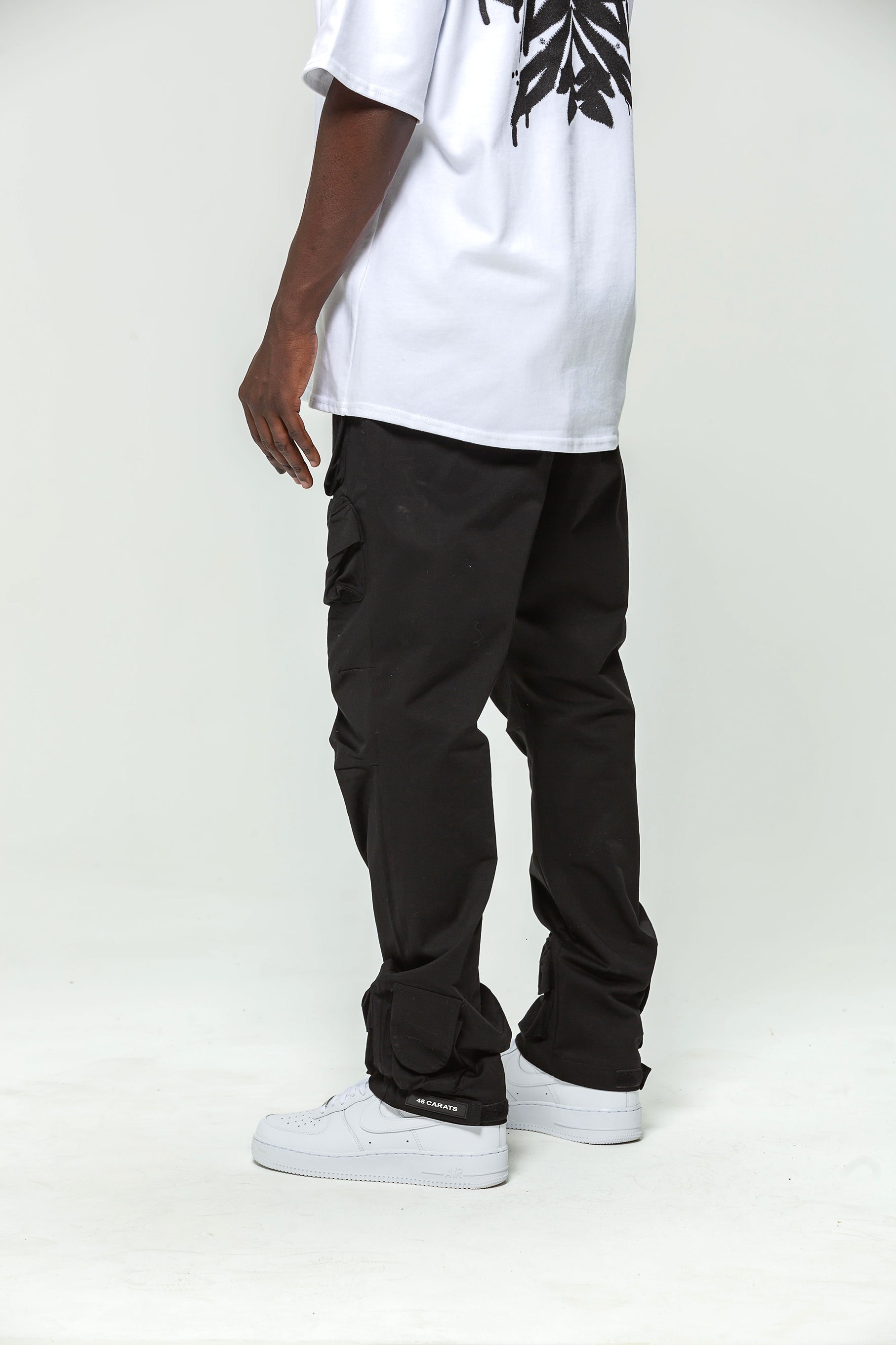 Pantalon Cargo Noir Multi Poches
