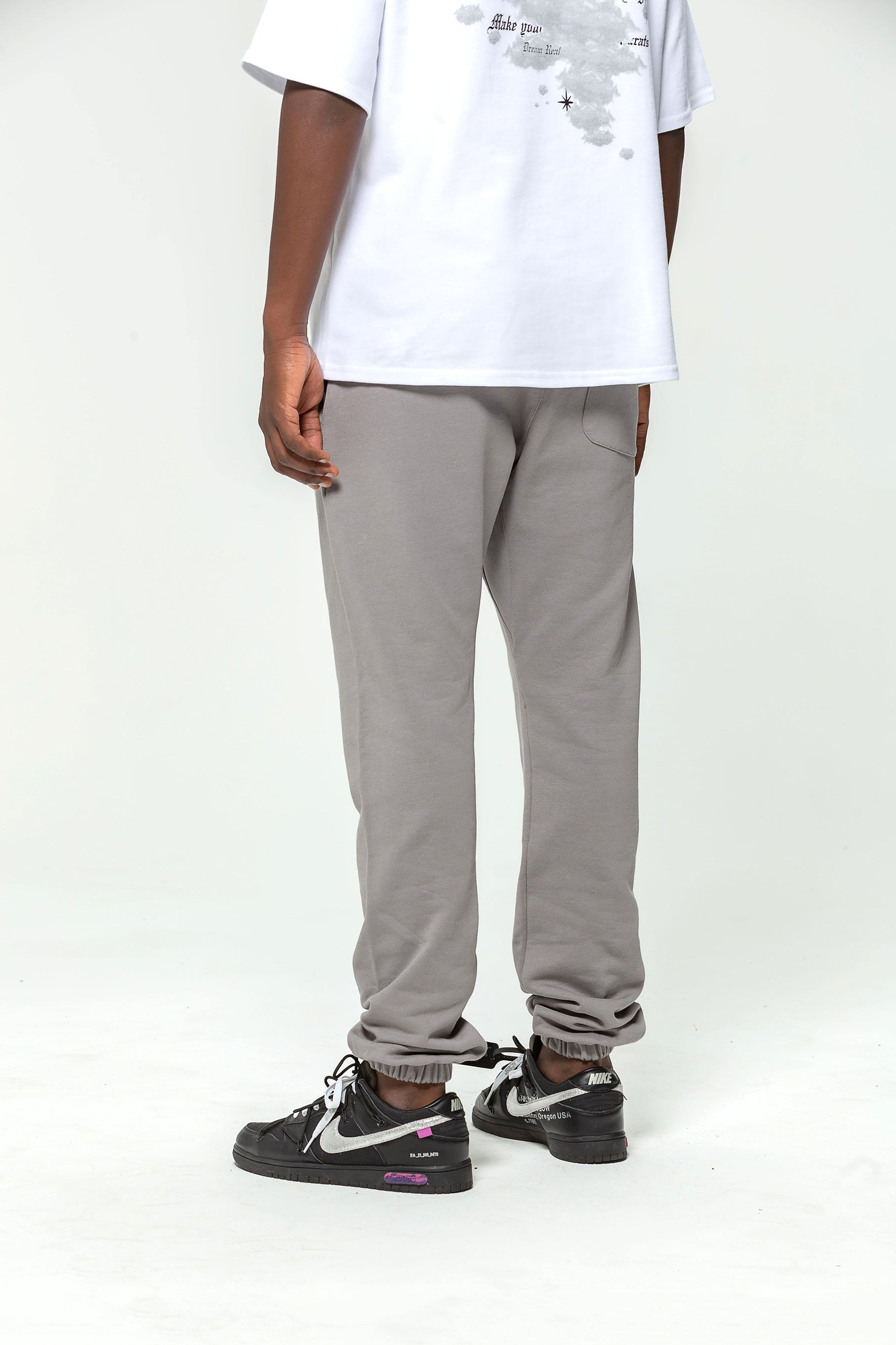 Gray Embroidered Logo Jogging Bottoms