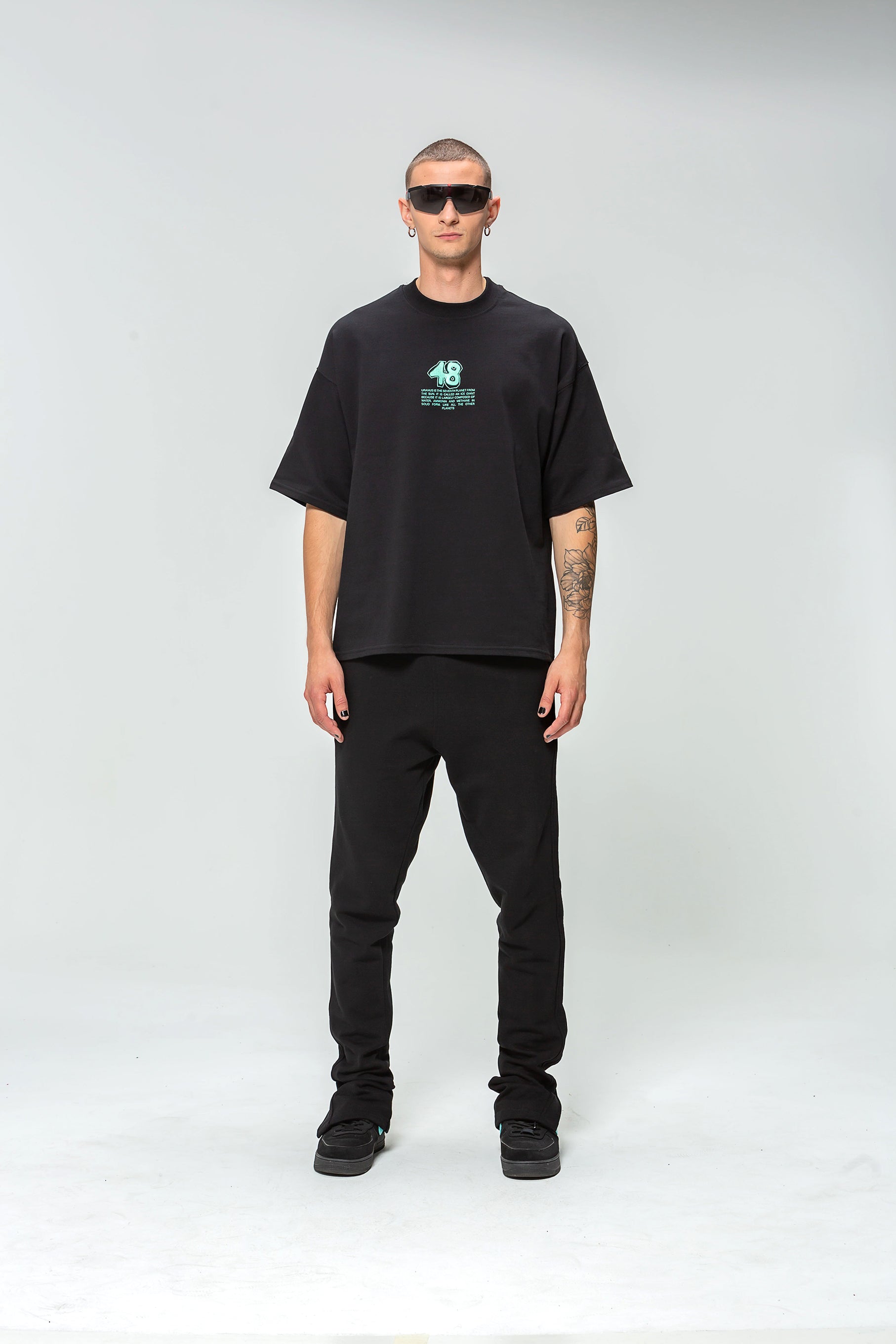 Black Oversized This World T-shirt