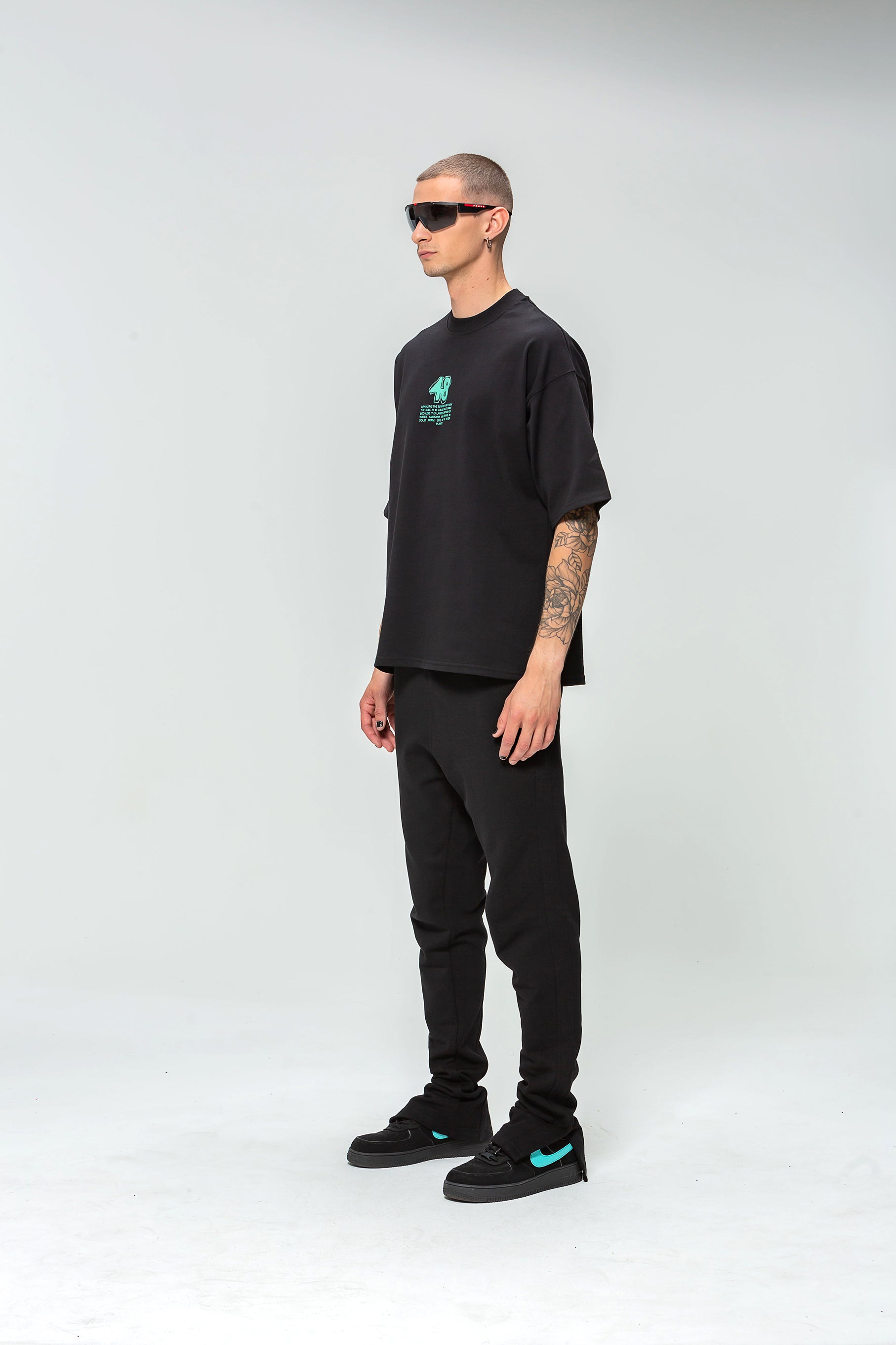 Black Oversized This World T-shirt