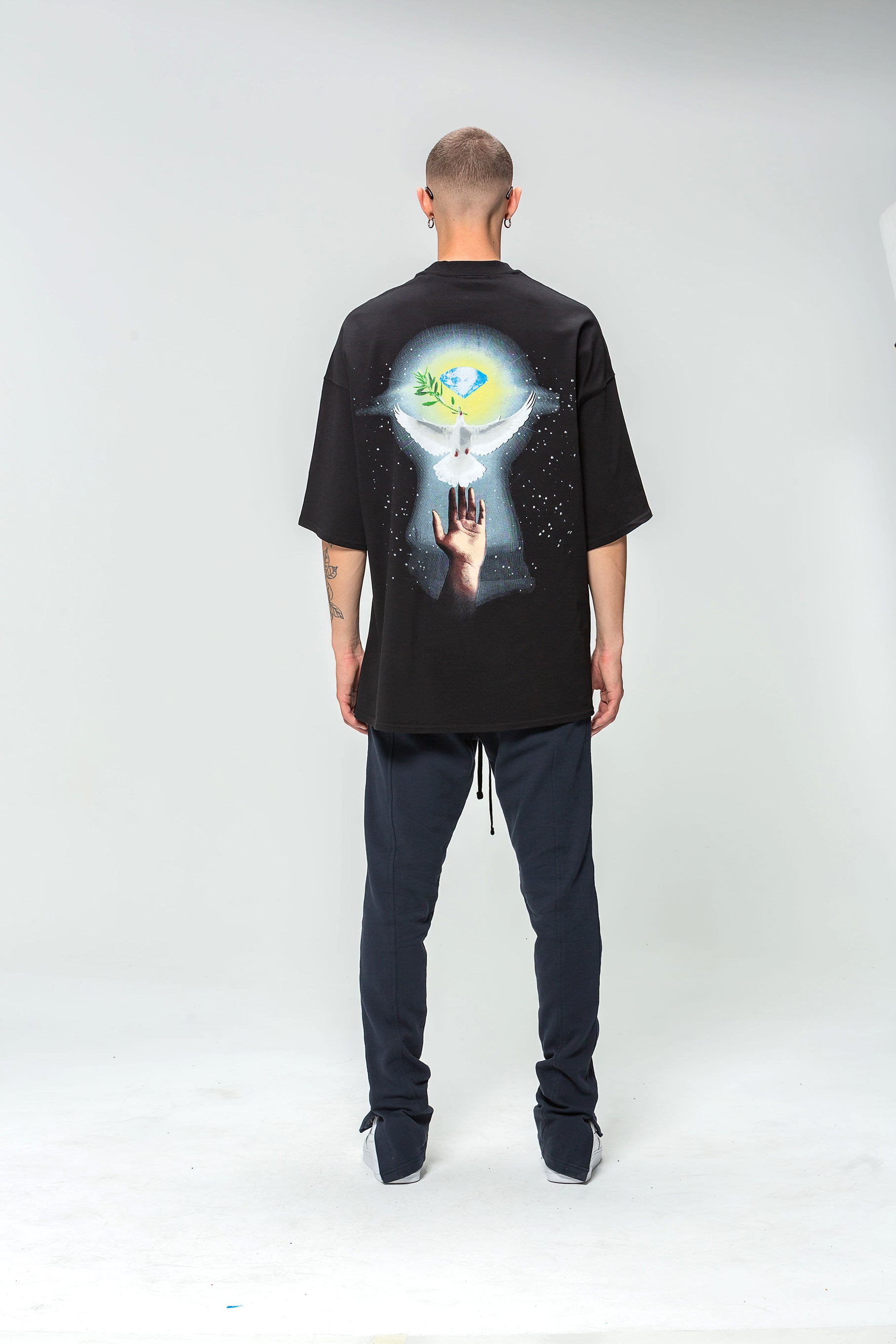 Oversized Black Freedom T-shirt