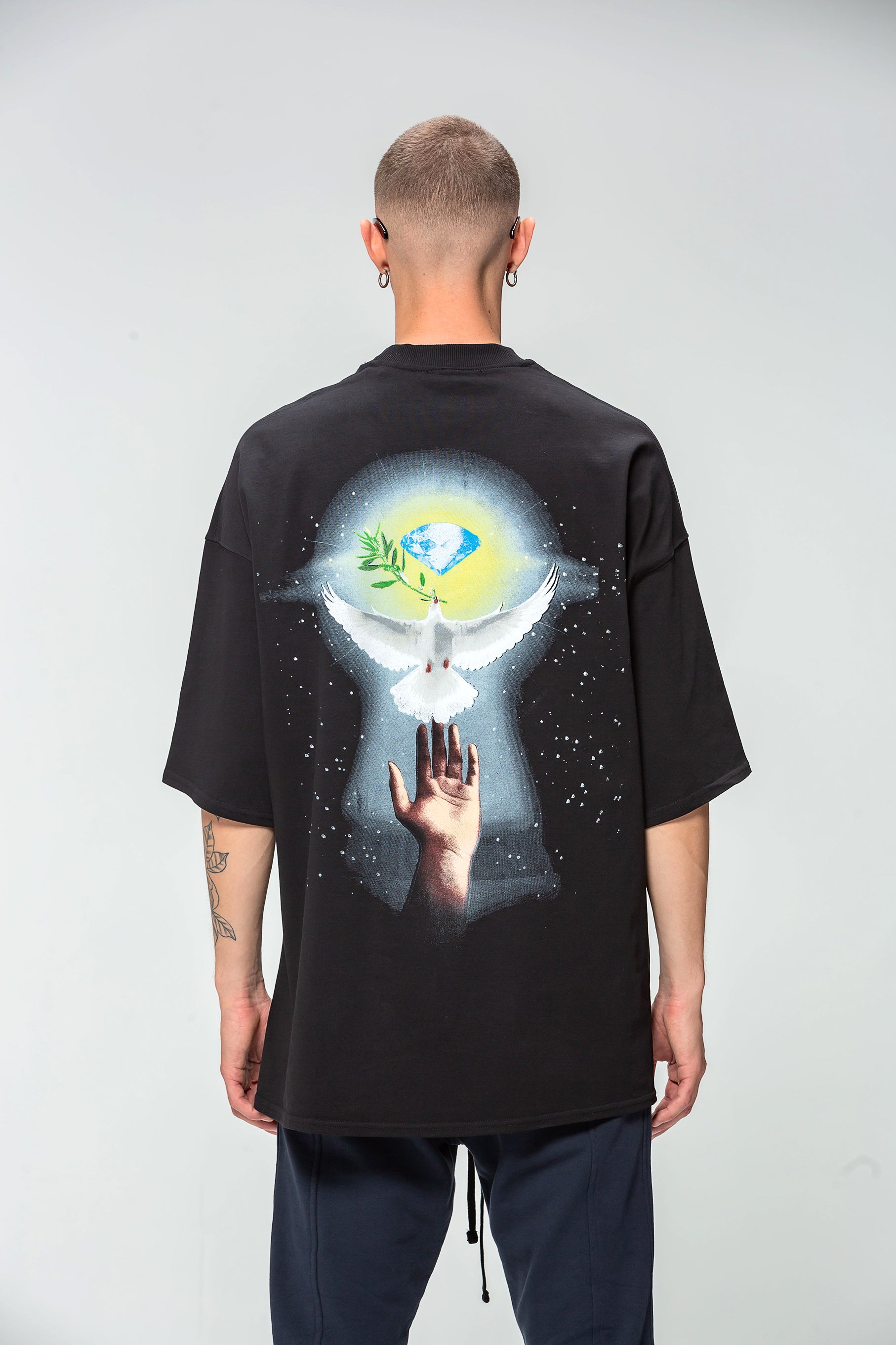 Oversized Black Freedom T-shirt