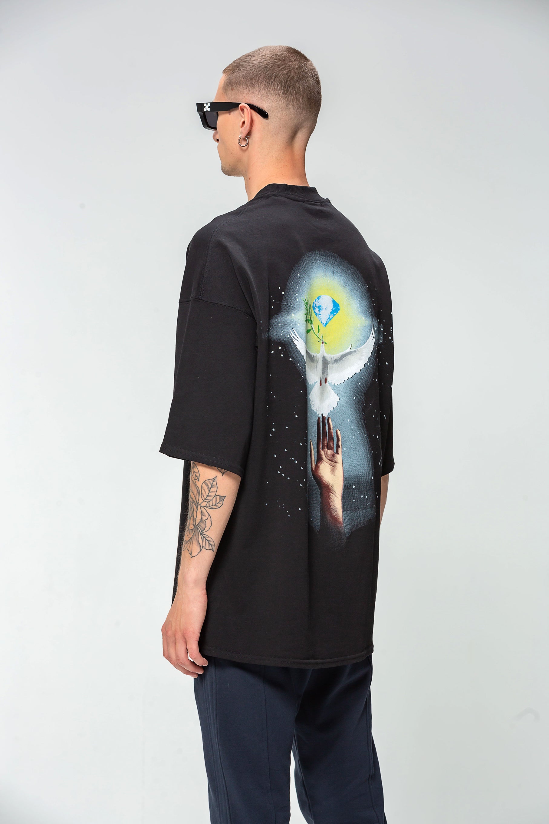 Oversized Black Freedom T-shirt