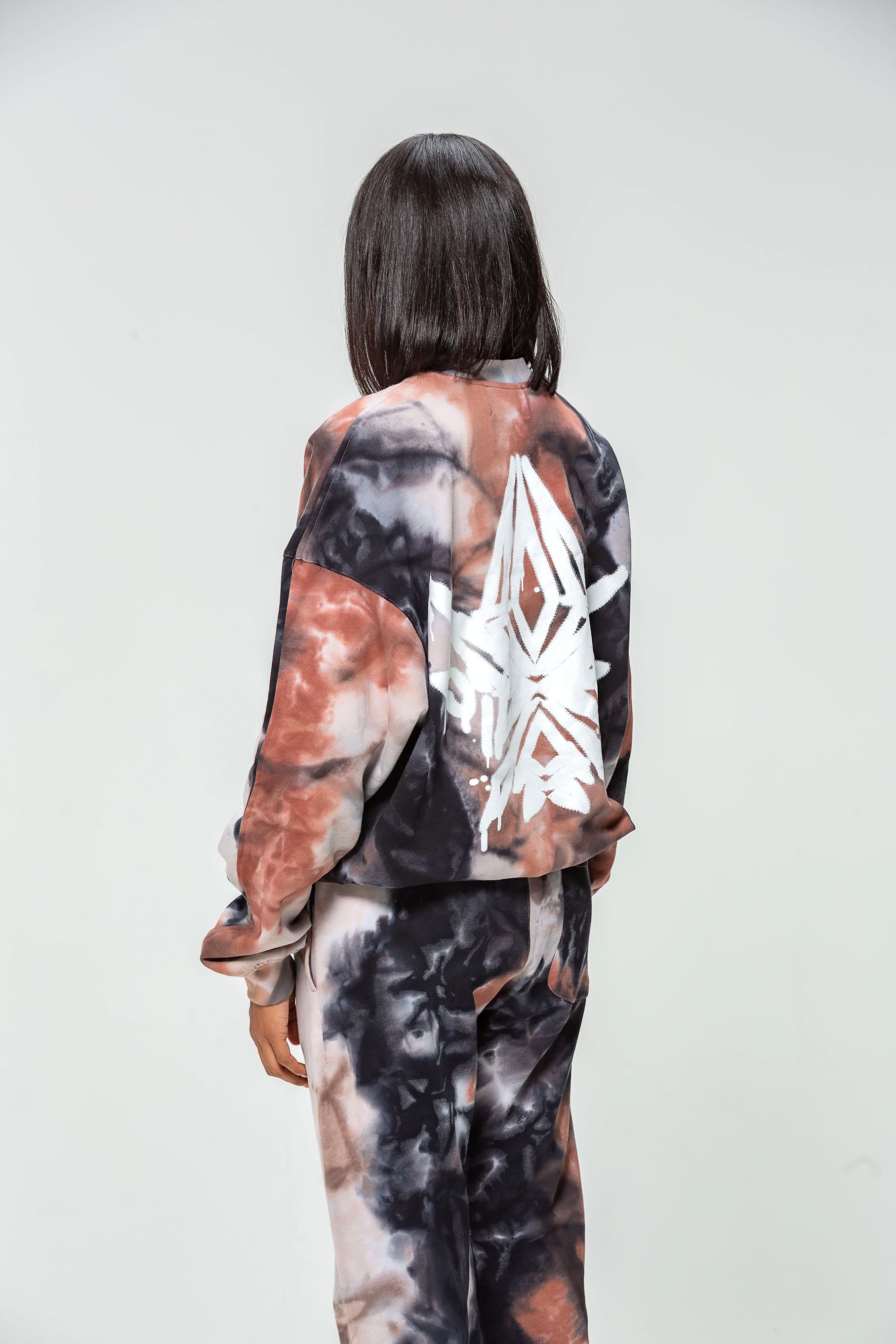 Diamond Logo Tie And Dye Collar Sweatshirt 