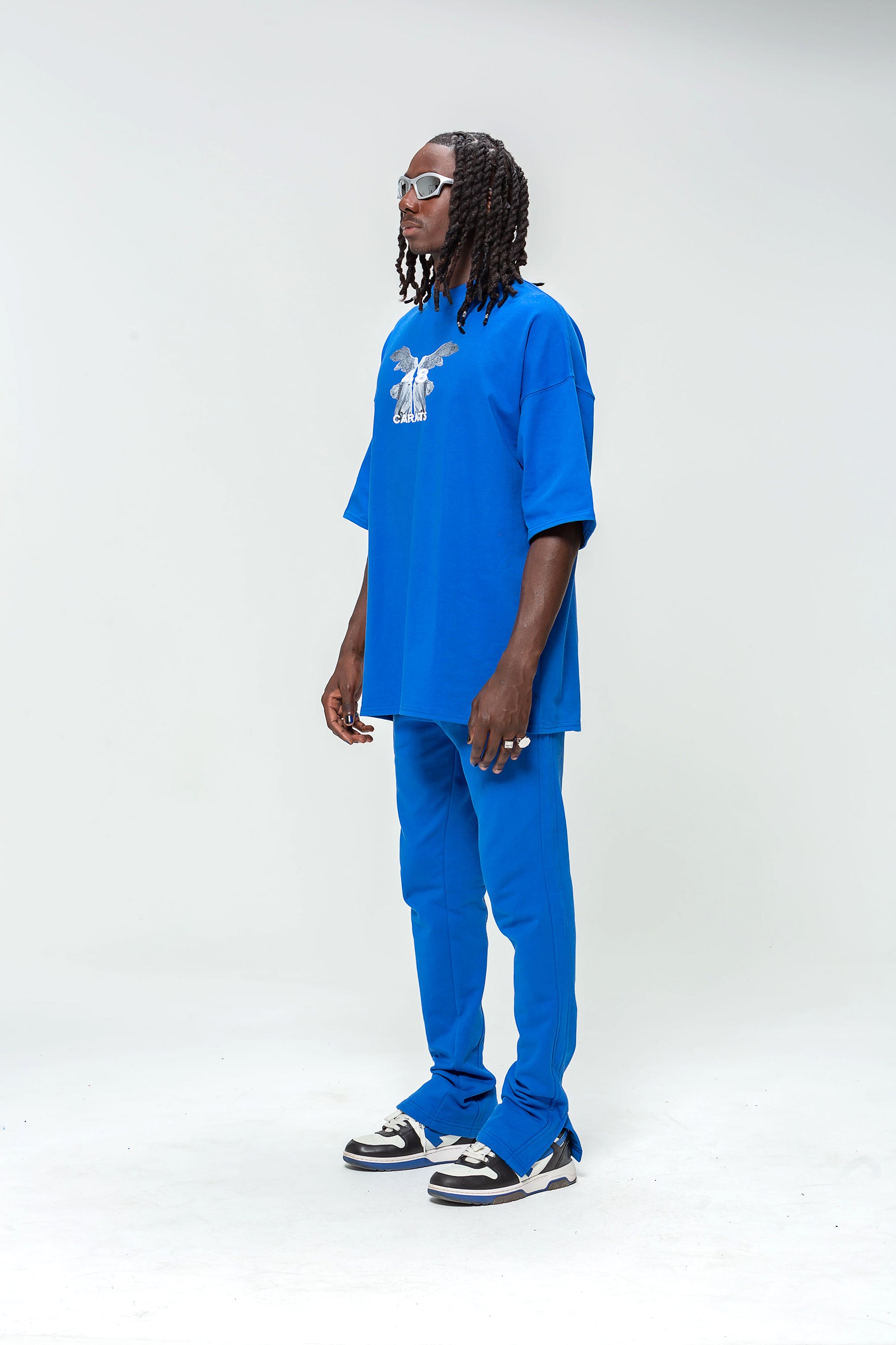 Oversized Royal Blue Marble T-shirt