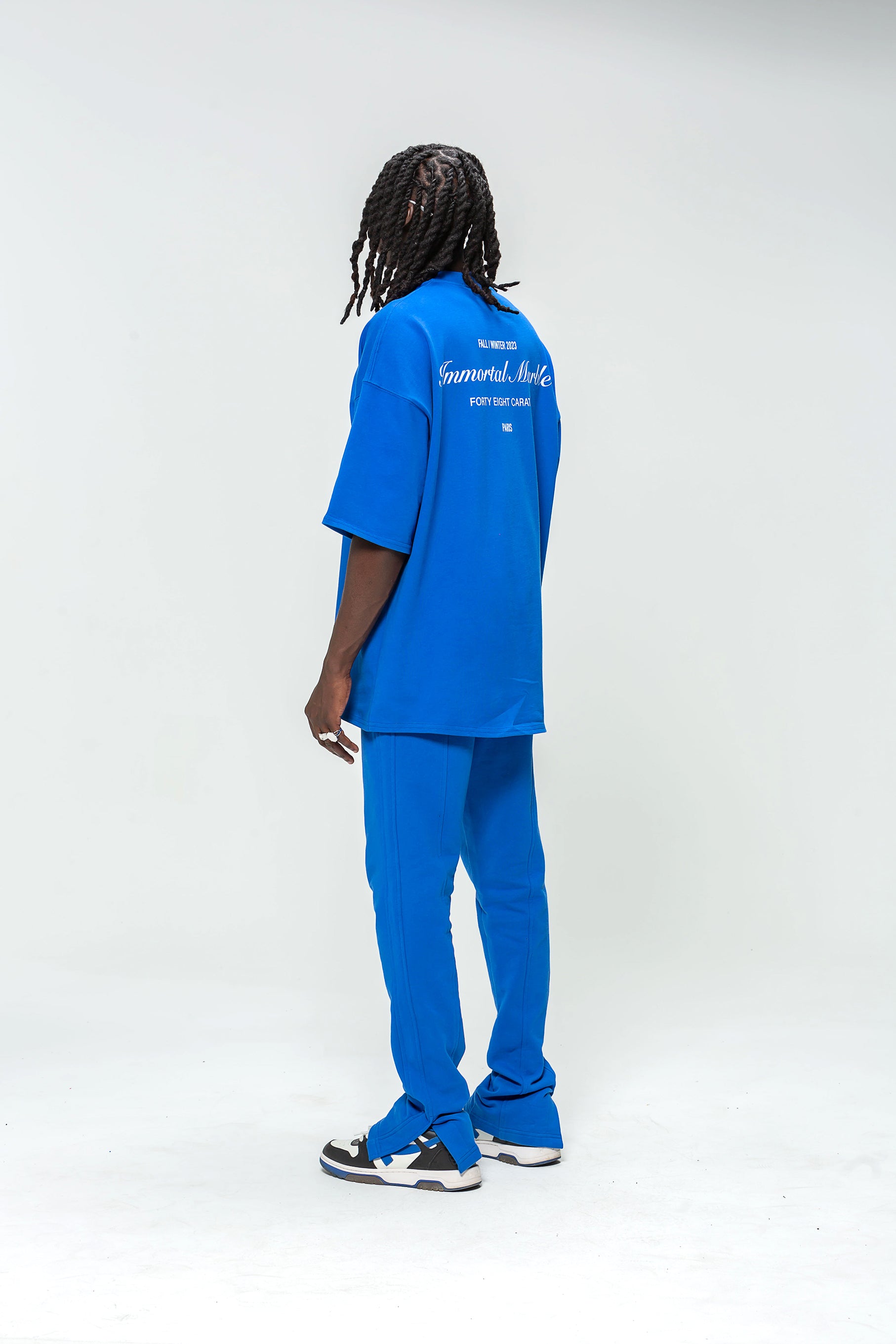 Oversized Royal Blue Marble T-shirt