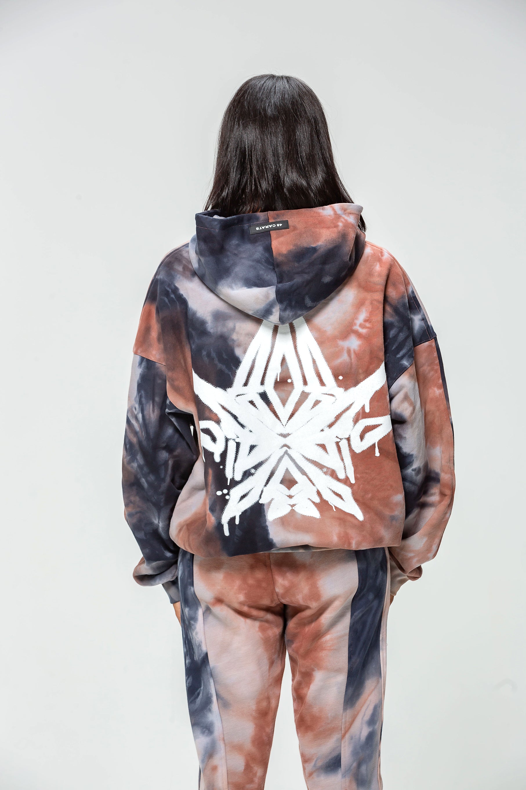 Sweat Capuche Tie and Dye Logo DIamant