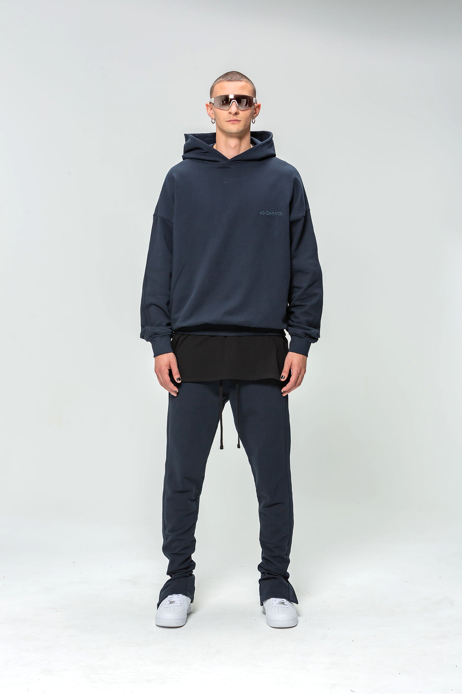 Navy Diamond Logo Hoodie