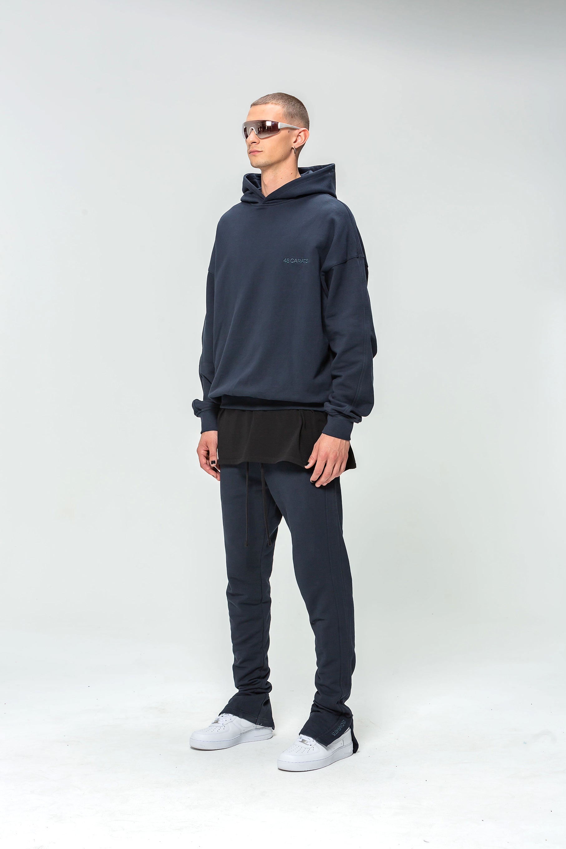 Navy Diamond Logo Hoodie