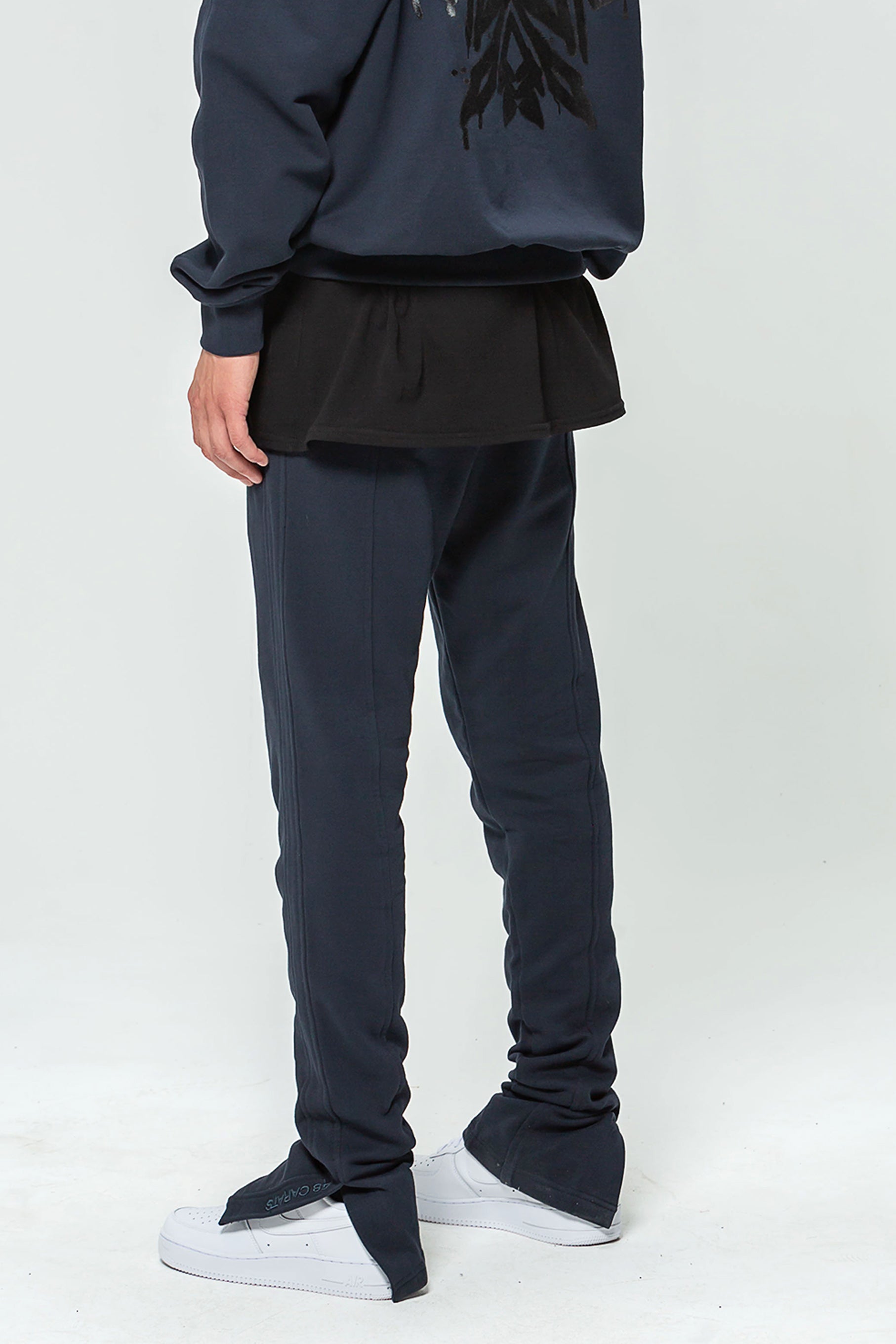 Navy Slot Jogging Bottoms