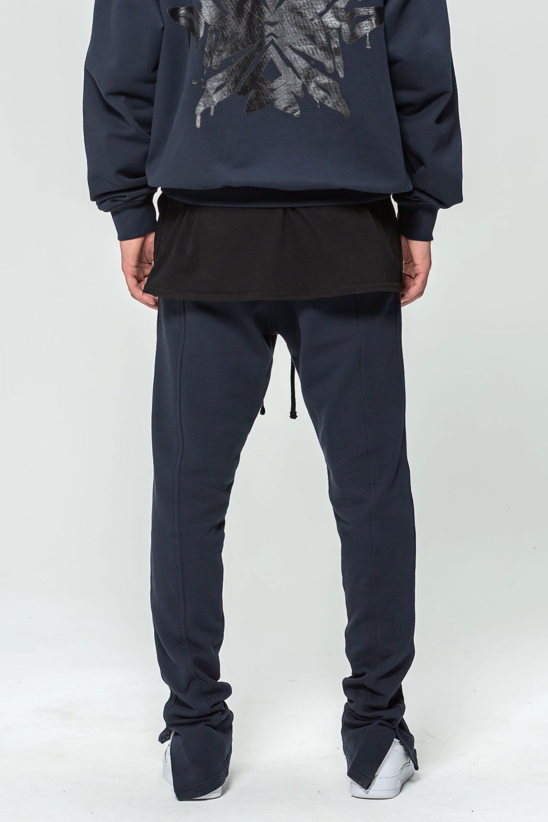 Navy Slot Jogging Bottoms