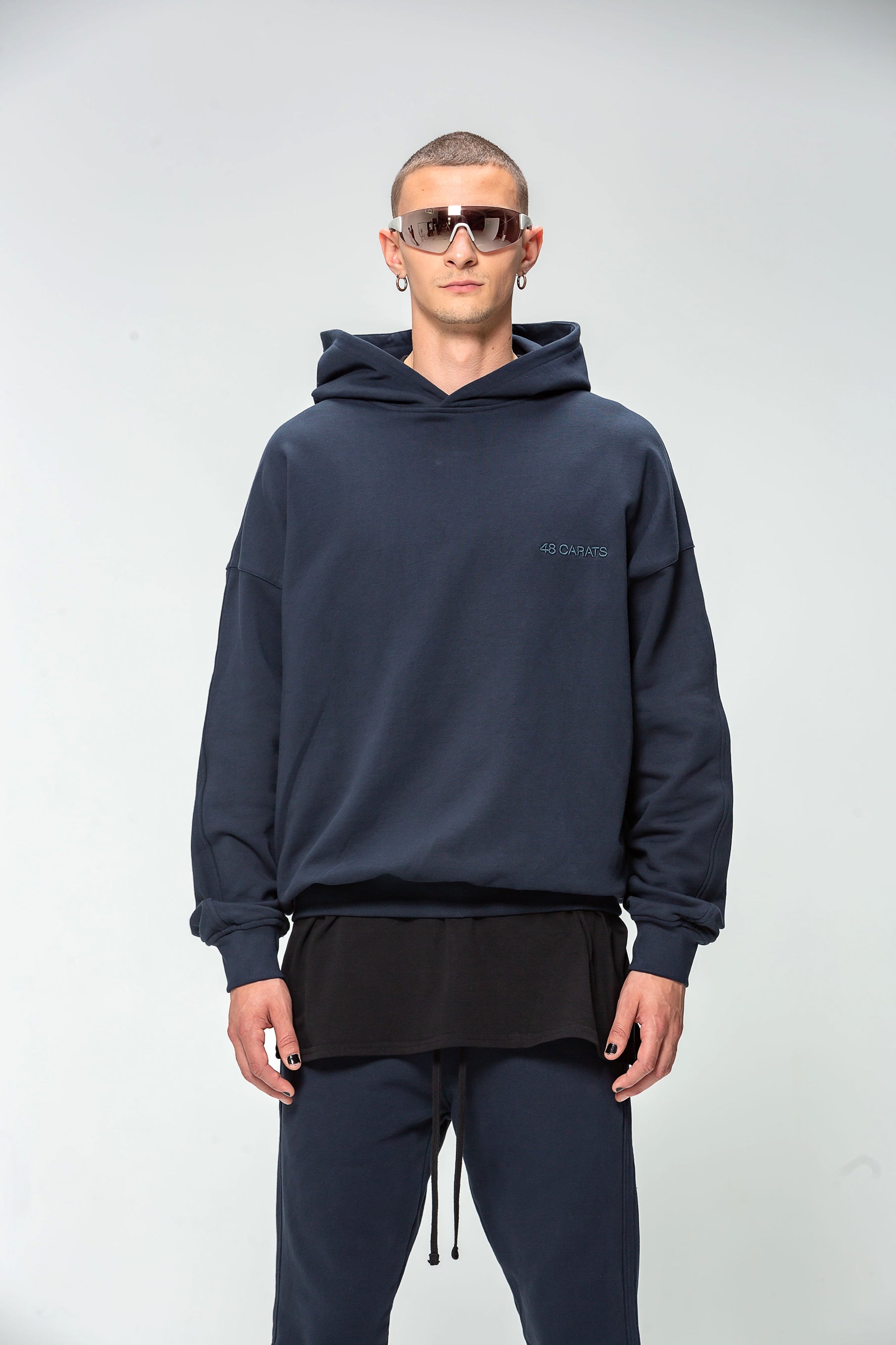 Navy Diamond Logo Hoodie