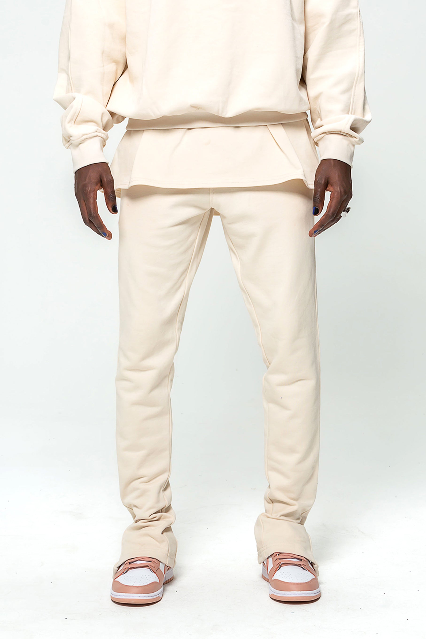 Slot Cream Jogging Bottoms