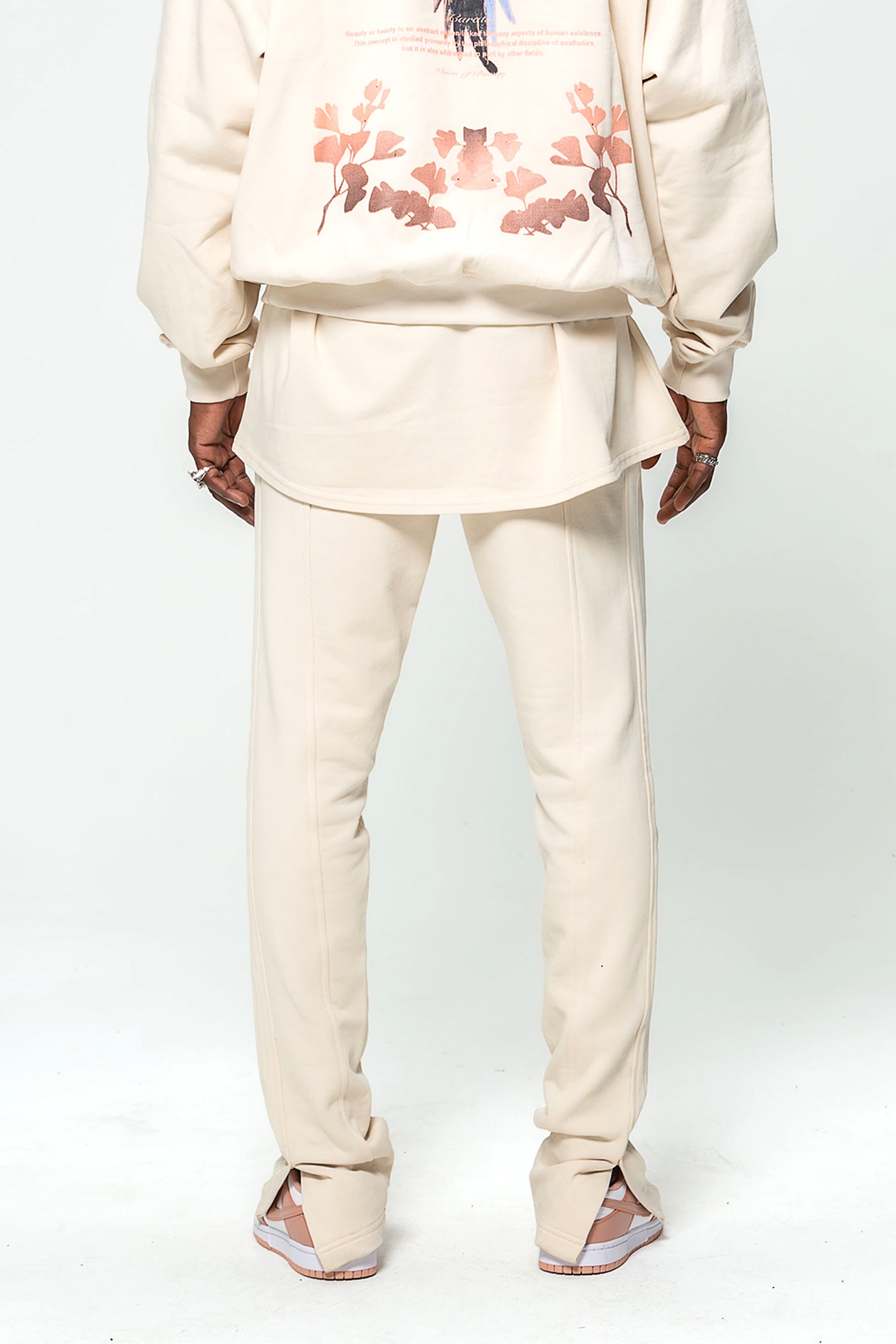 Slot Cream Jogging Bottoms
