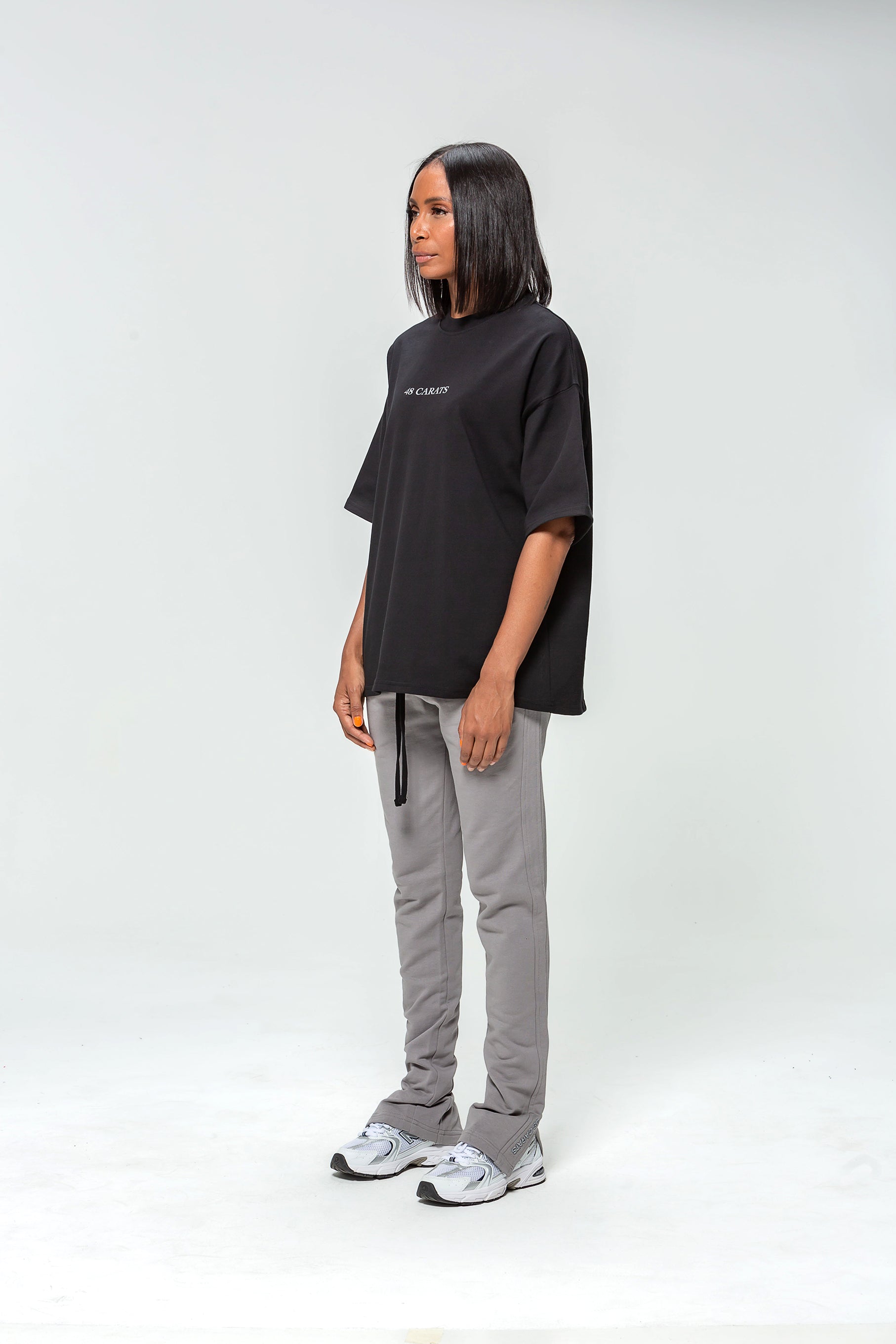 Oversized Black Three Dove T-shirt