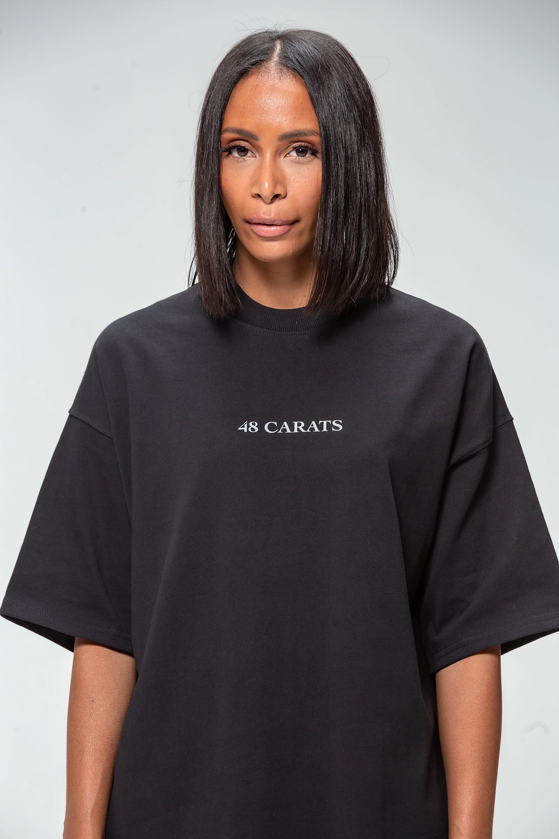 Oversized Black Three Dove T-shirt