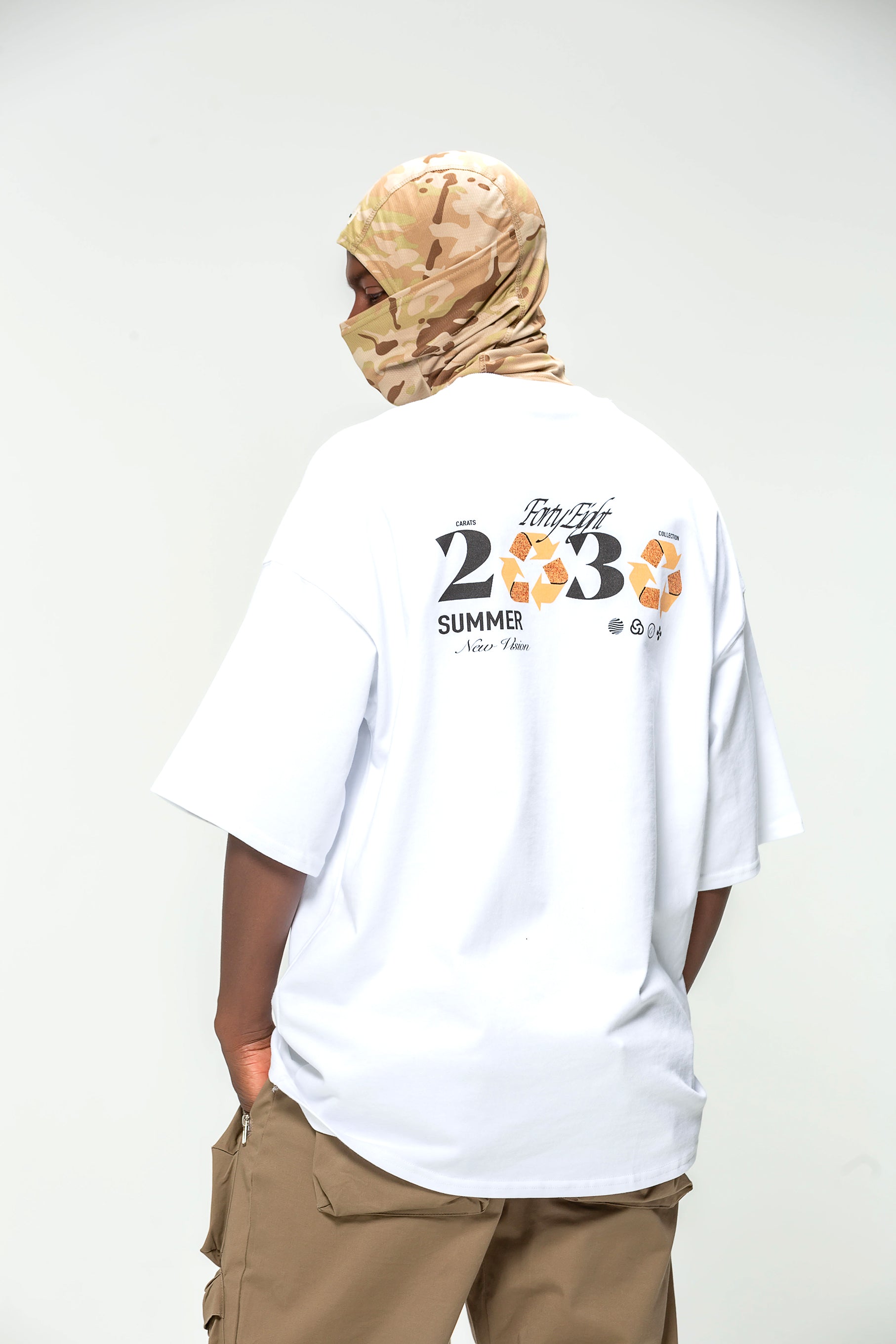 White Oversized T-shirt 48 Carats Summer 2030