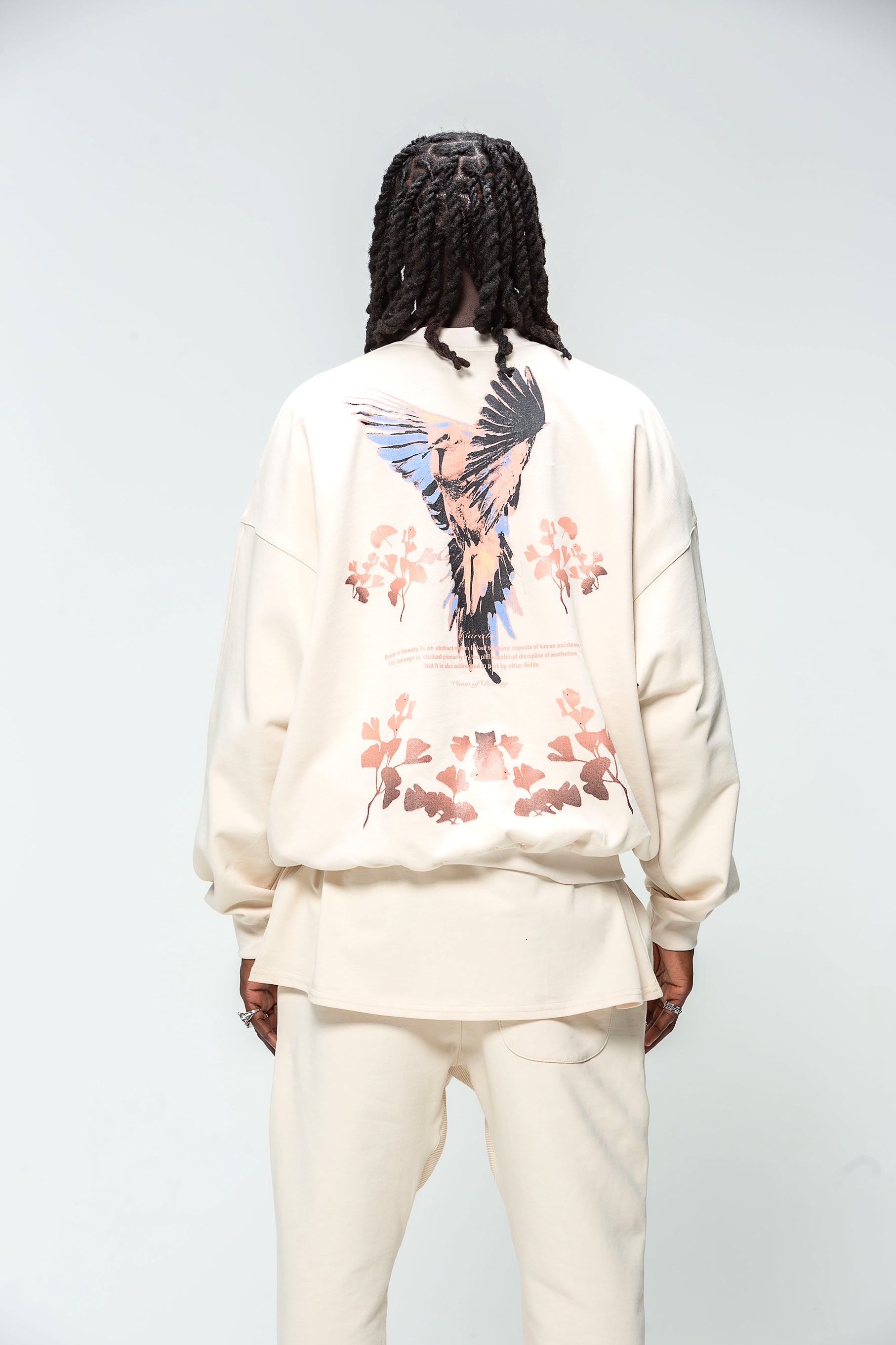 Beige Bird Logo Sweatshirt 