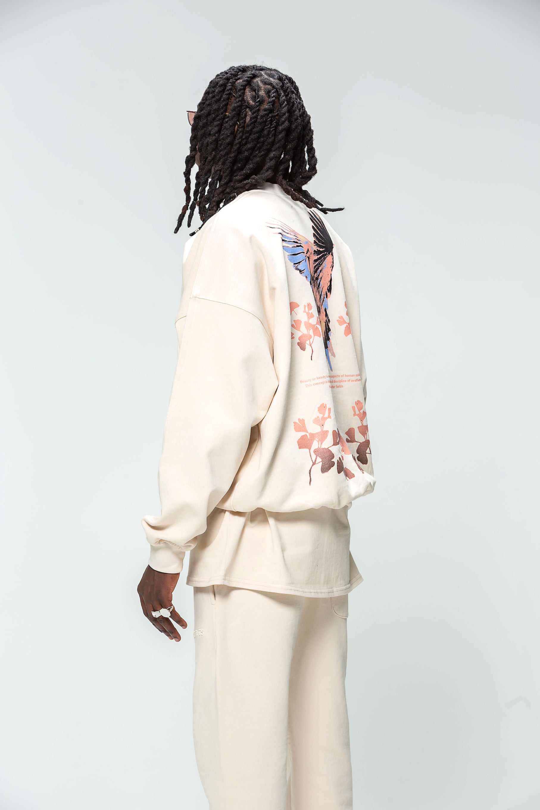 Beige Bird Logo Sweatshirt 