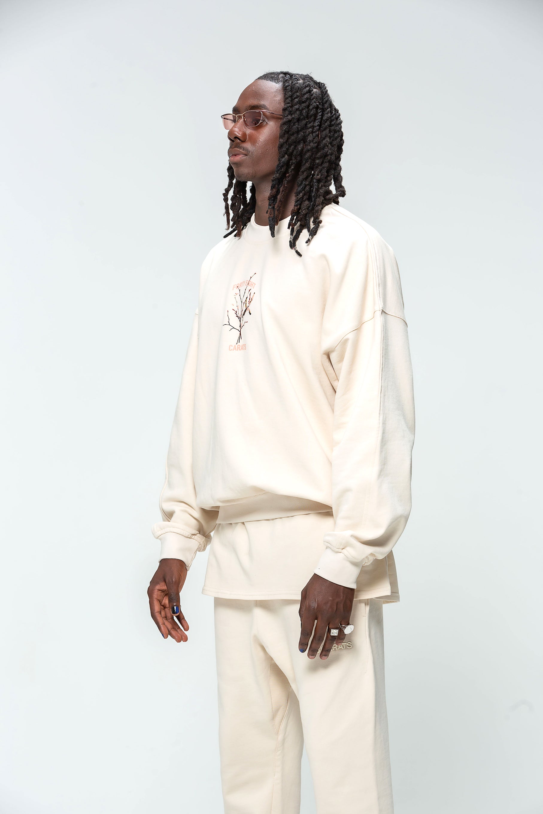 Beige Bird Logo Sweatshirt 