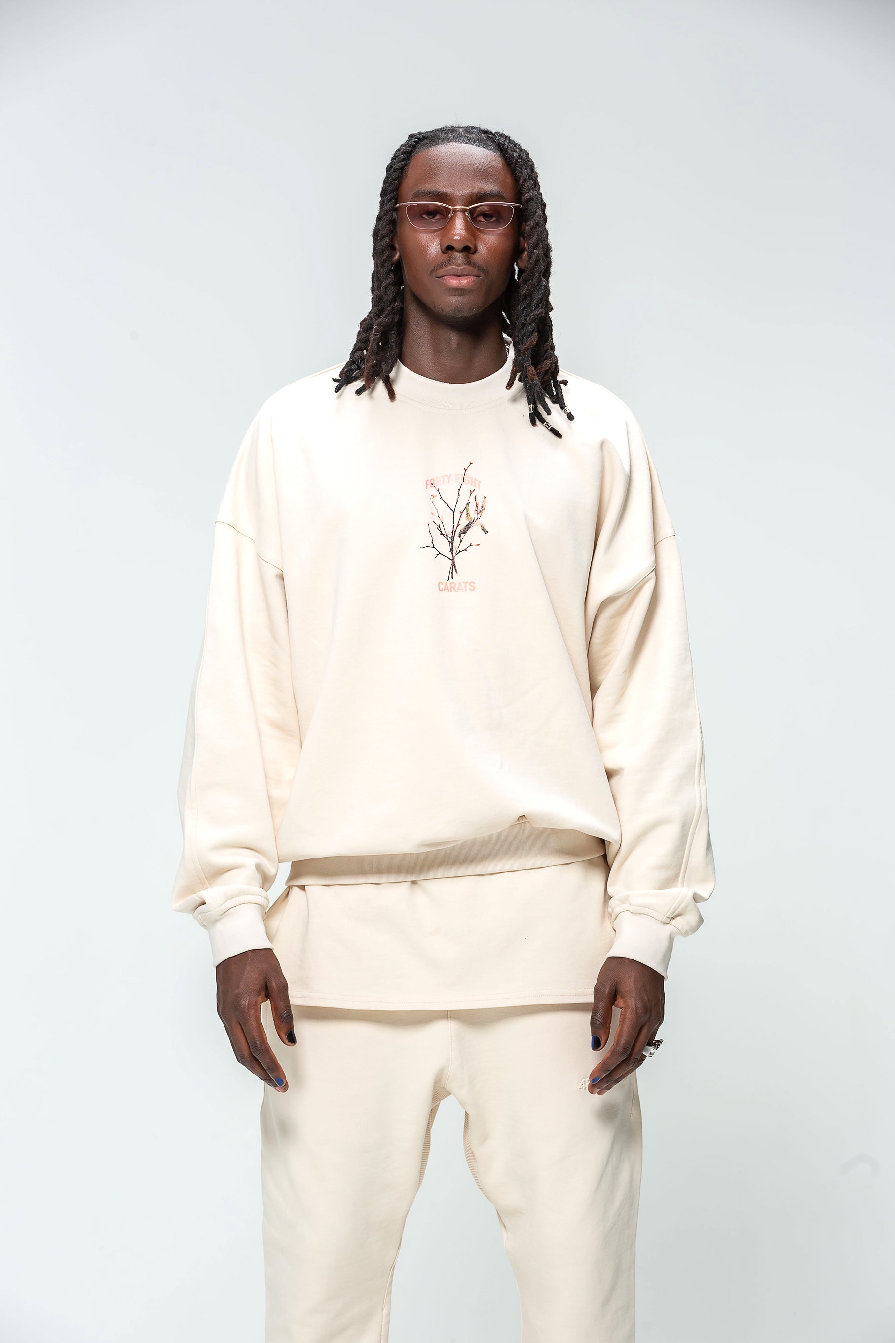 Beige Bird Logo Sweatshirt 