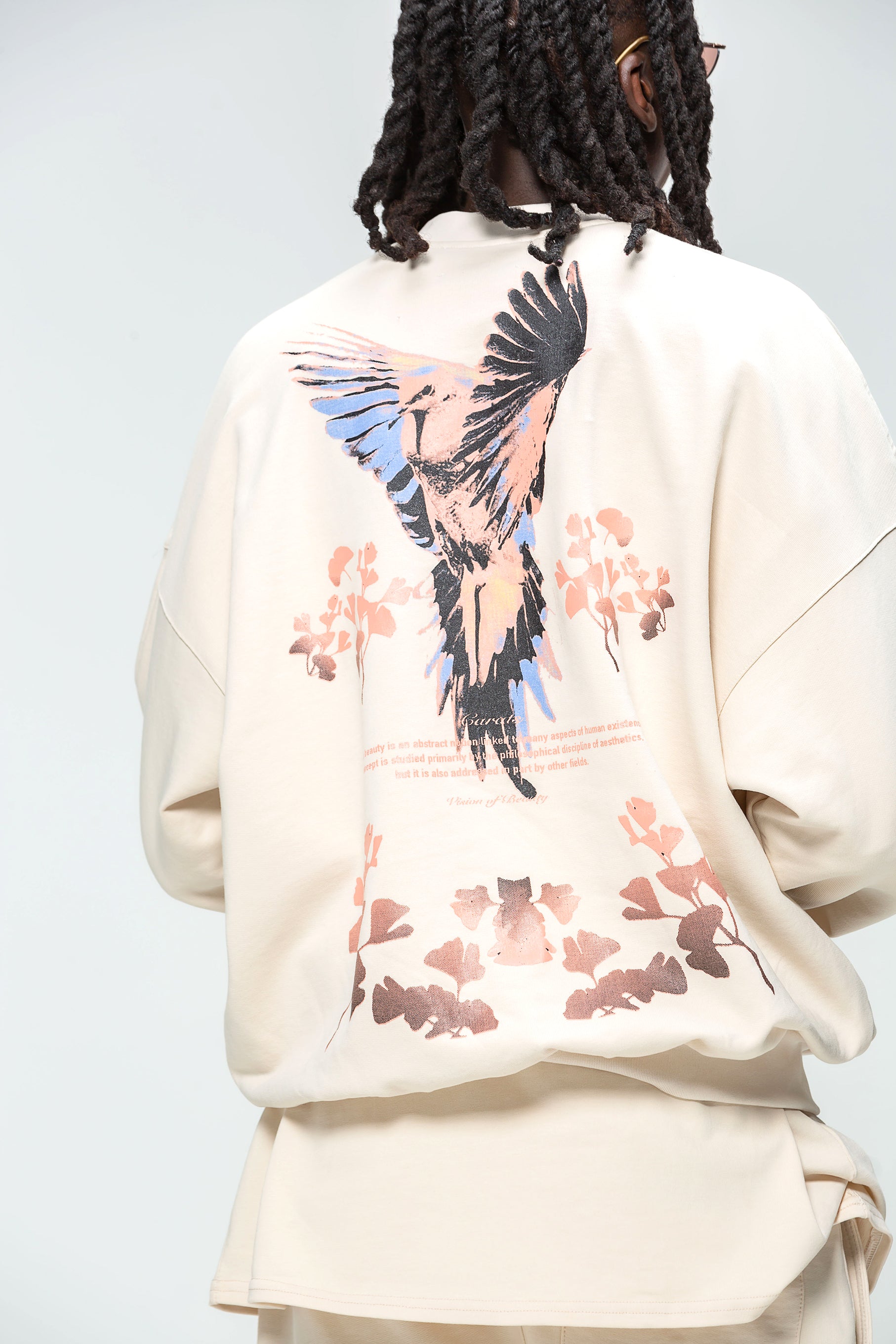 Beige Bird Logo Sweatshirt 