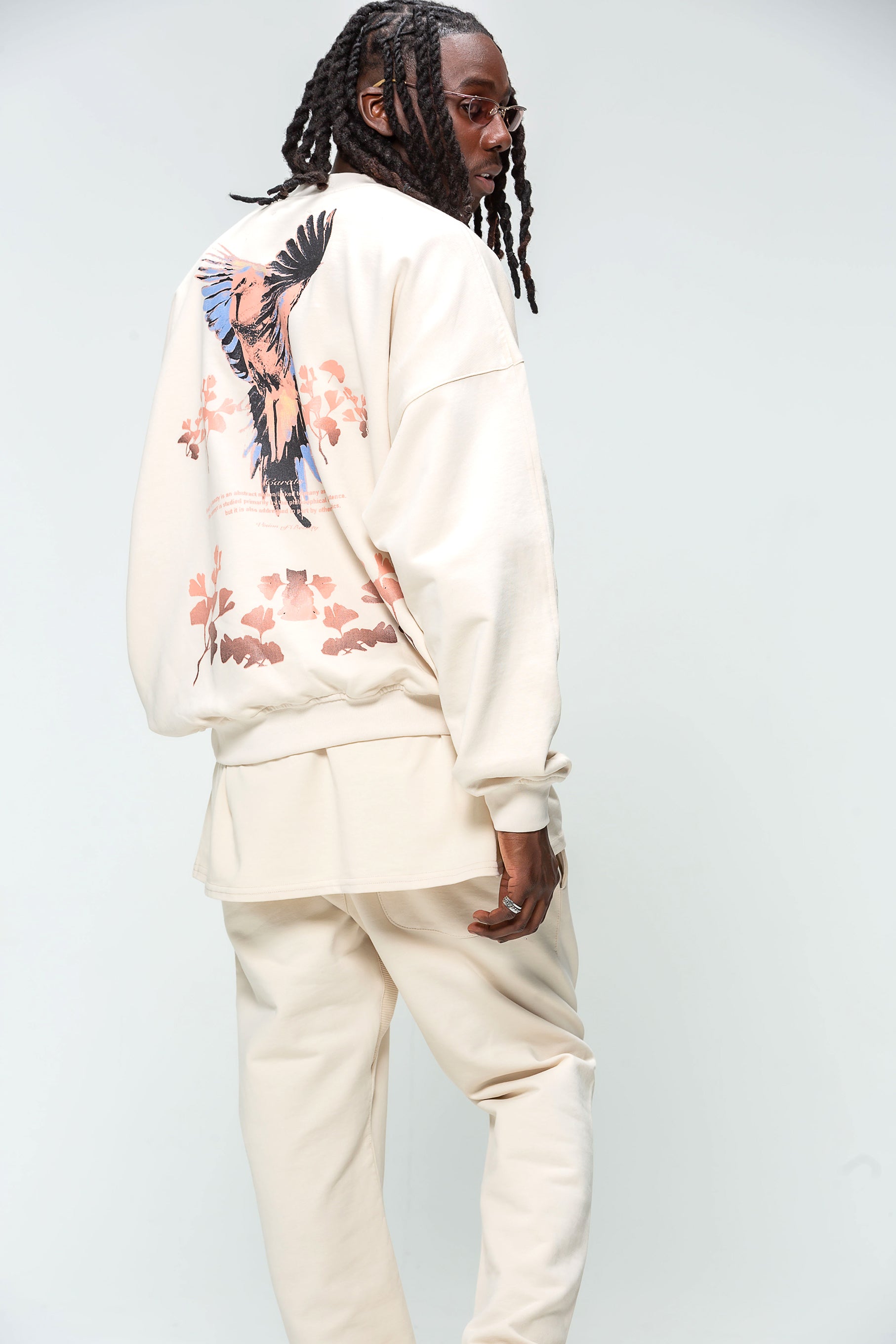 Beige Bird Logo Sweatshirt 