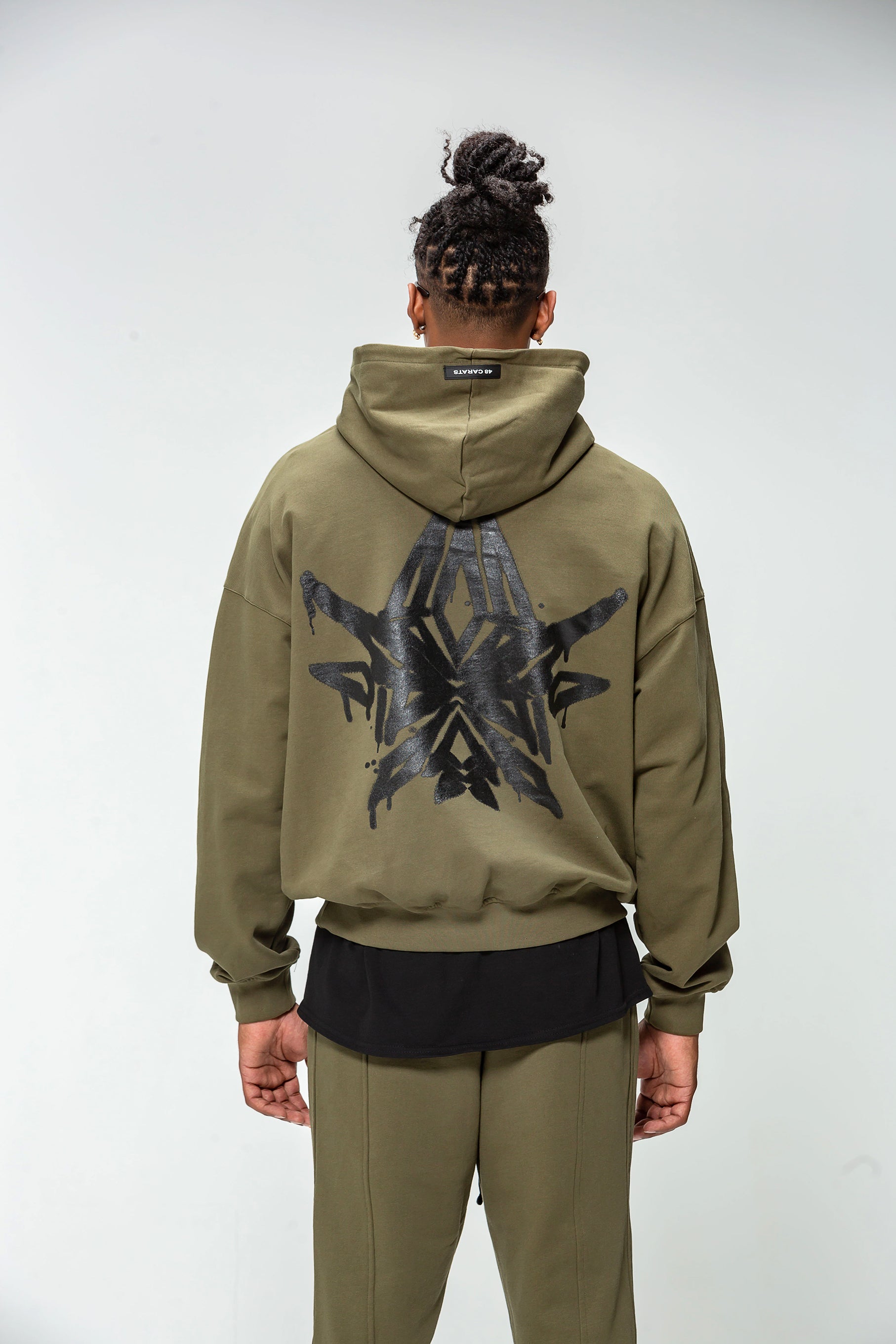 Diamond Logo Khaki Hoodie