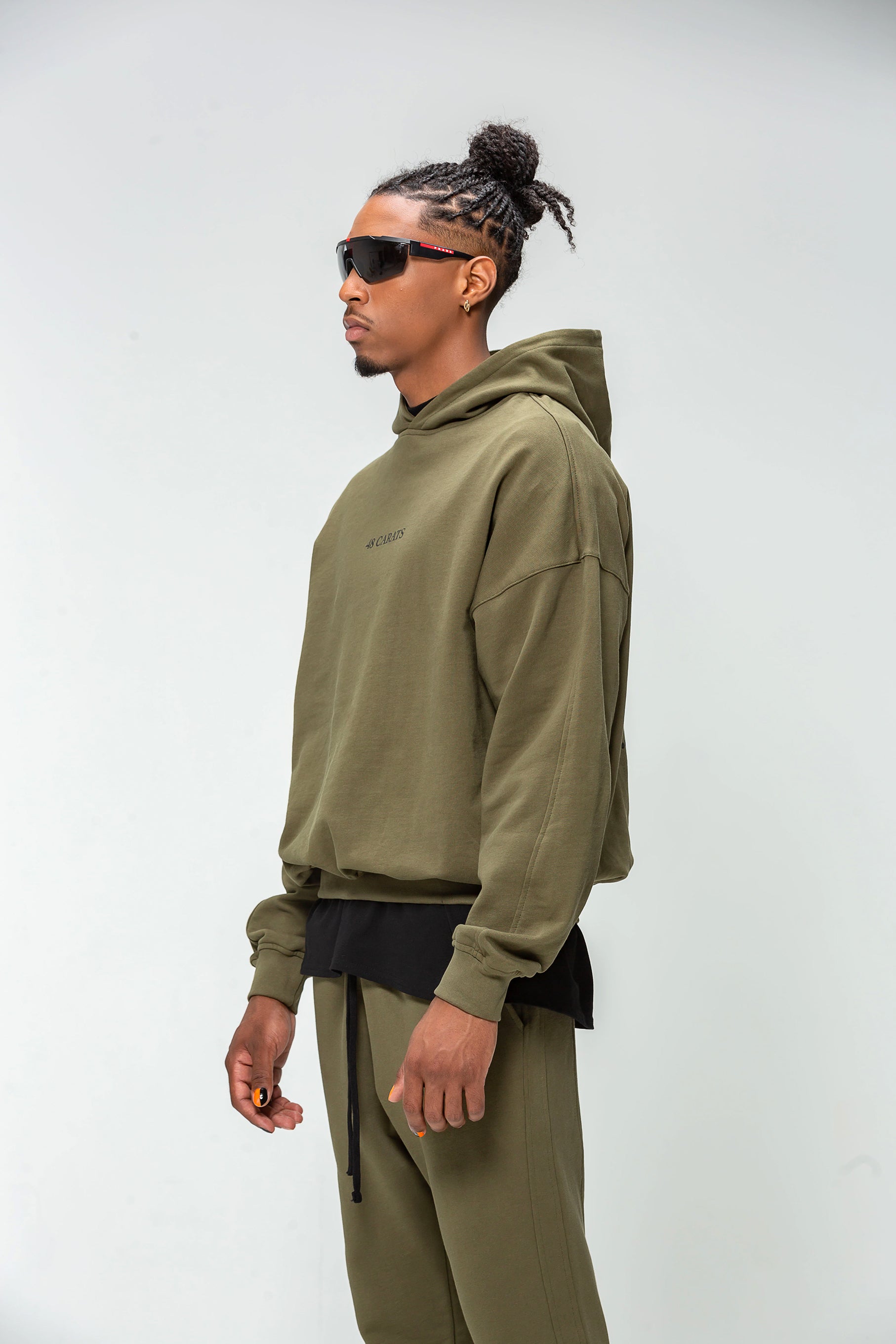 Diamond Logo Khaki Hoodie