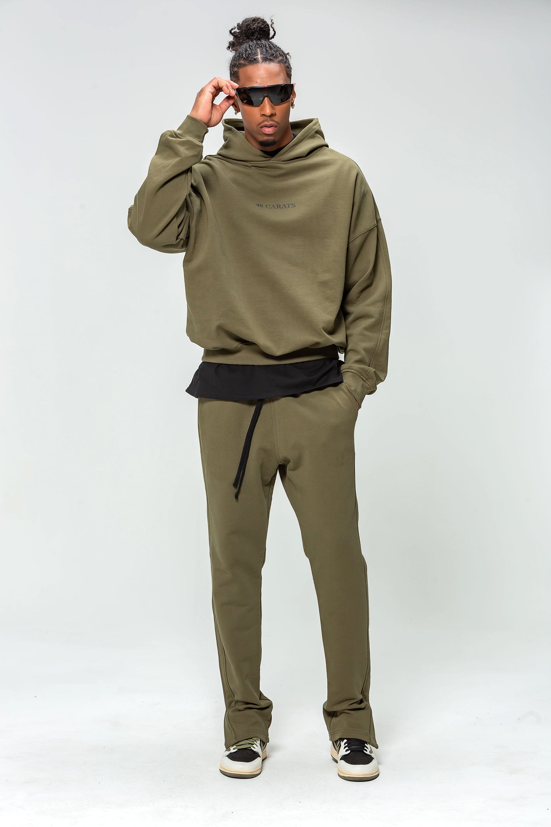 Diamond Logo Khaki Hoodie